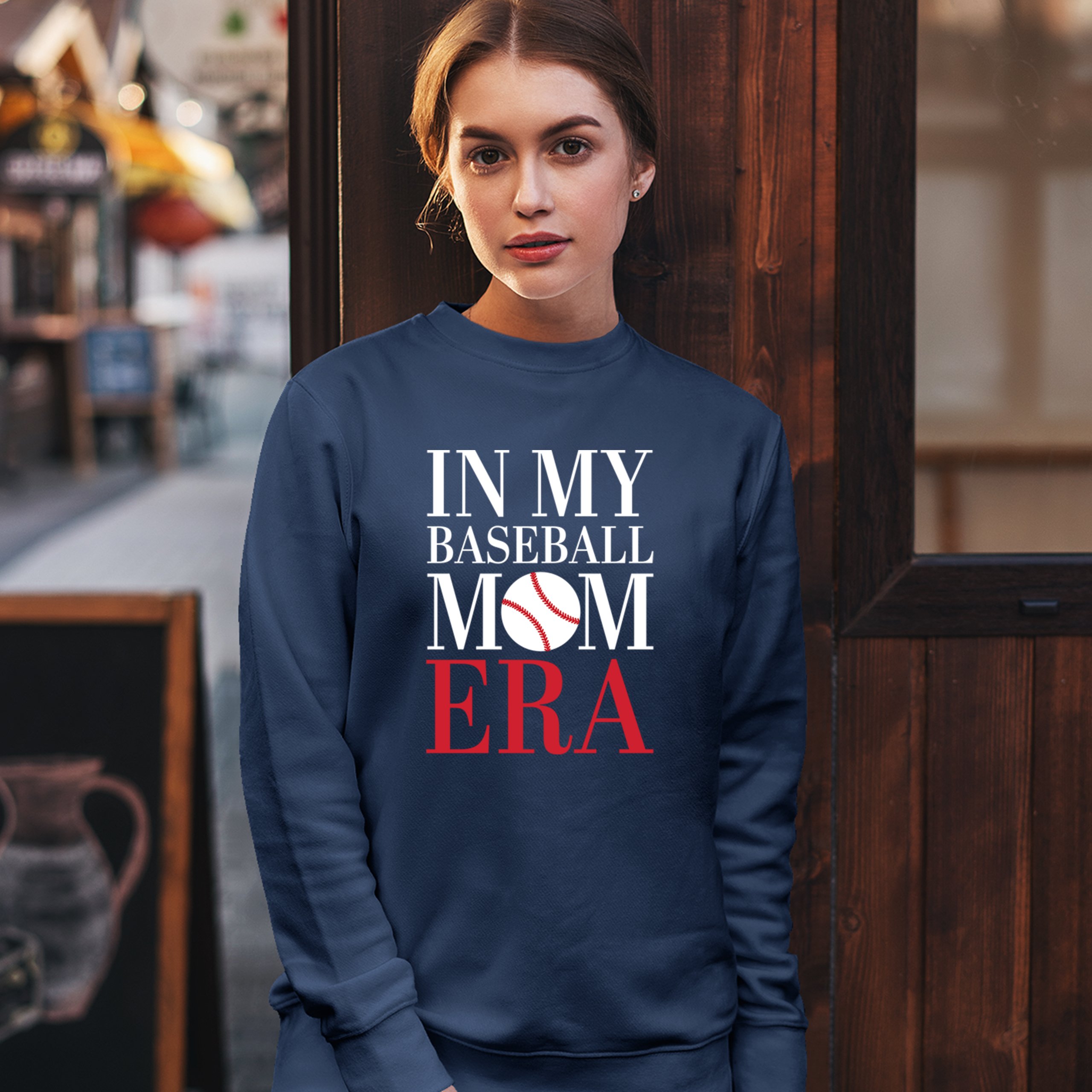 In My Baseball Mom Era Sweatshirt Funny Mom of Boys Best Team Mother Crewneck - Picture 12 of 29