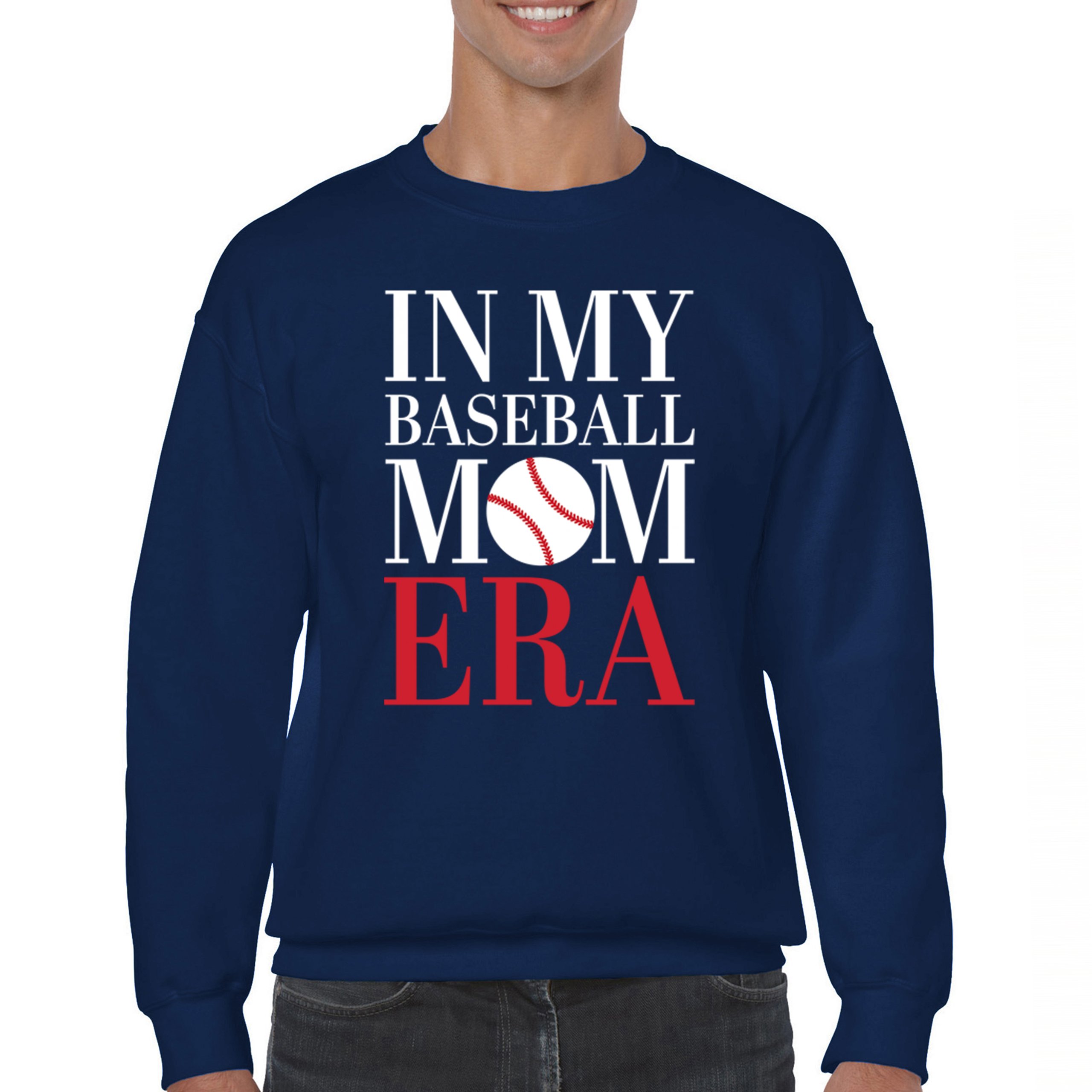 In My Baseball Mom Era Sweatshirt Funny Mom of Boys Best Team Mother Crewneck - Picture 9 of 29