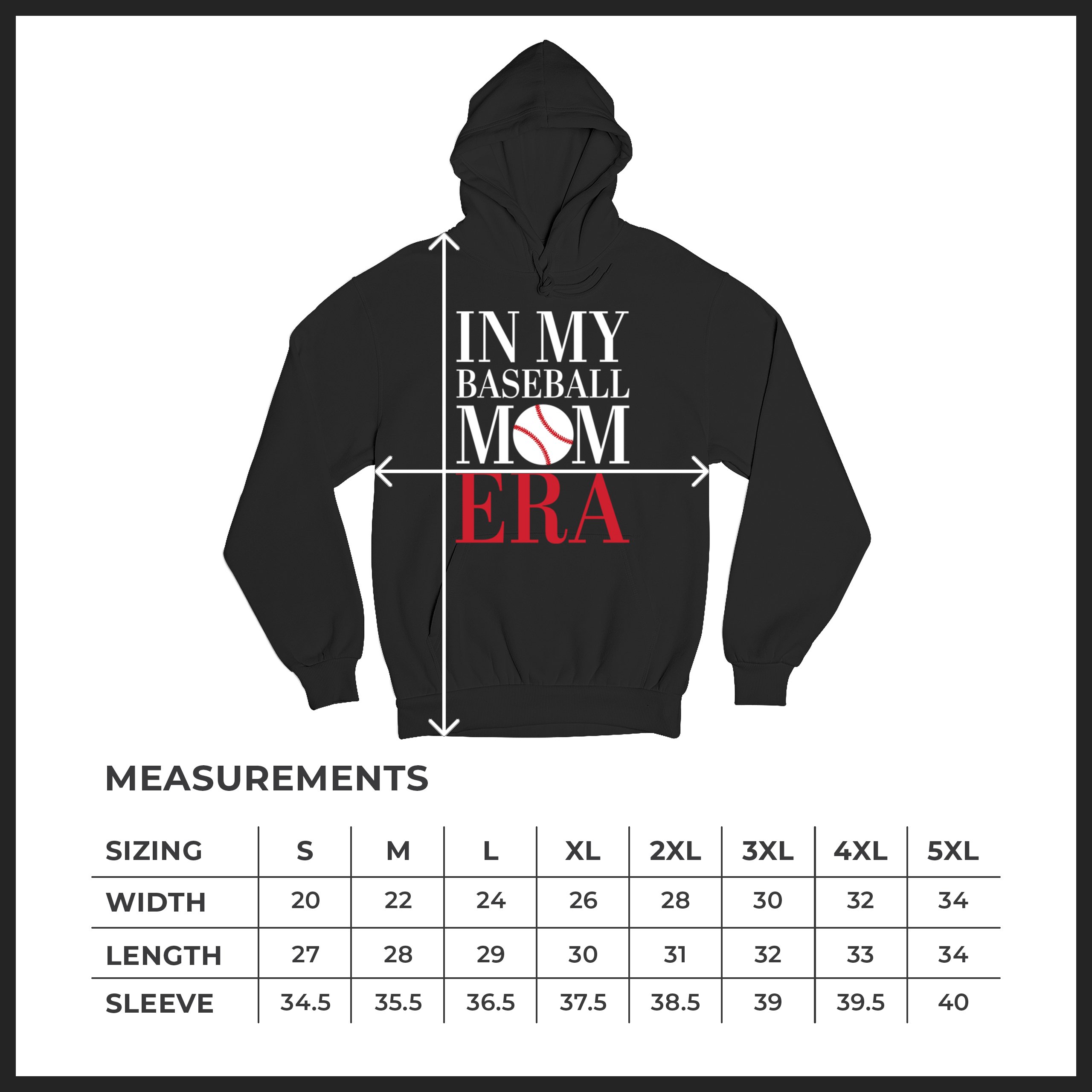 In My Baseball Mom Era Sweatshirt Funny Mom of Boys Best Team Mother Hoodie - Picture 8 of 29