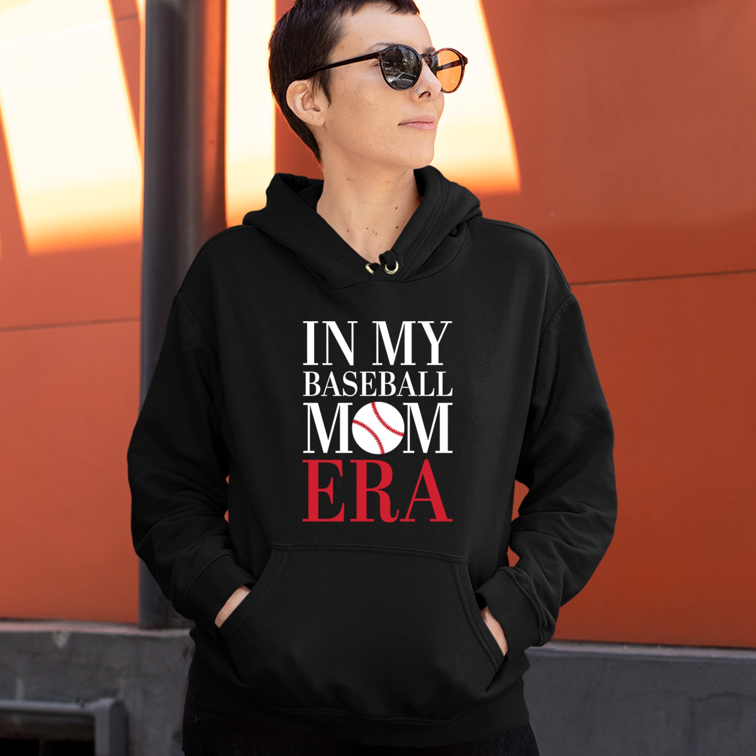 In My Baseball Mom Era Sweatshirt Funny Mom of Boys Best Team Mother Hoodie - Picture 5 of 29
