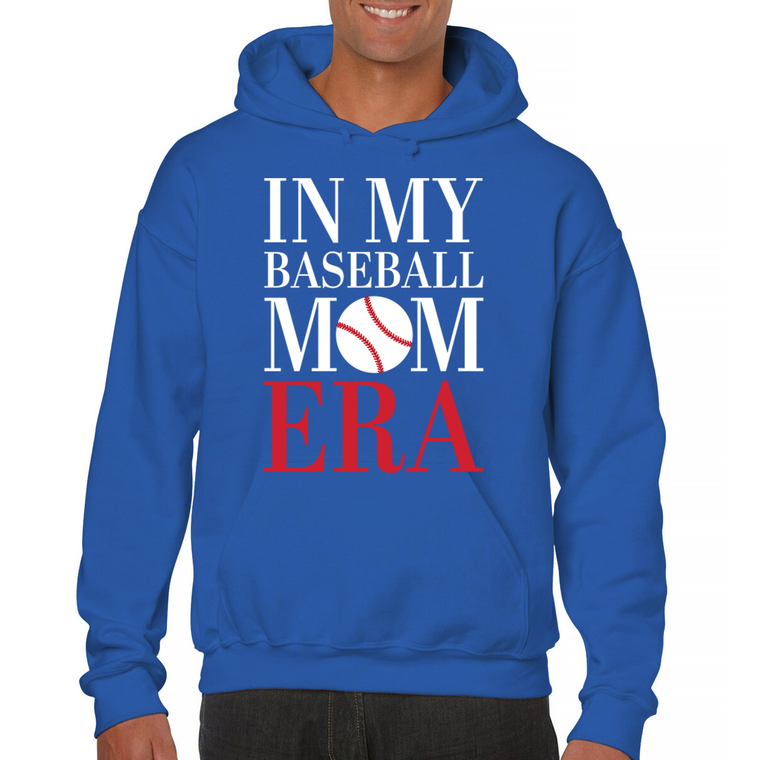 In My Baseball Mom Era Sweatshirt Funny Mom of Boys Best Team Mother Hoodie - Picture 16 of 29