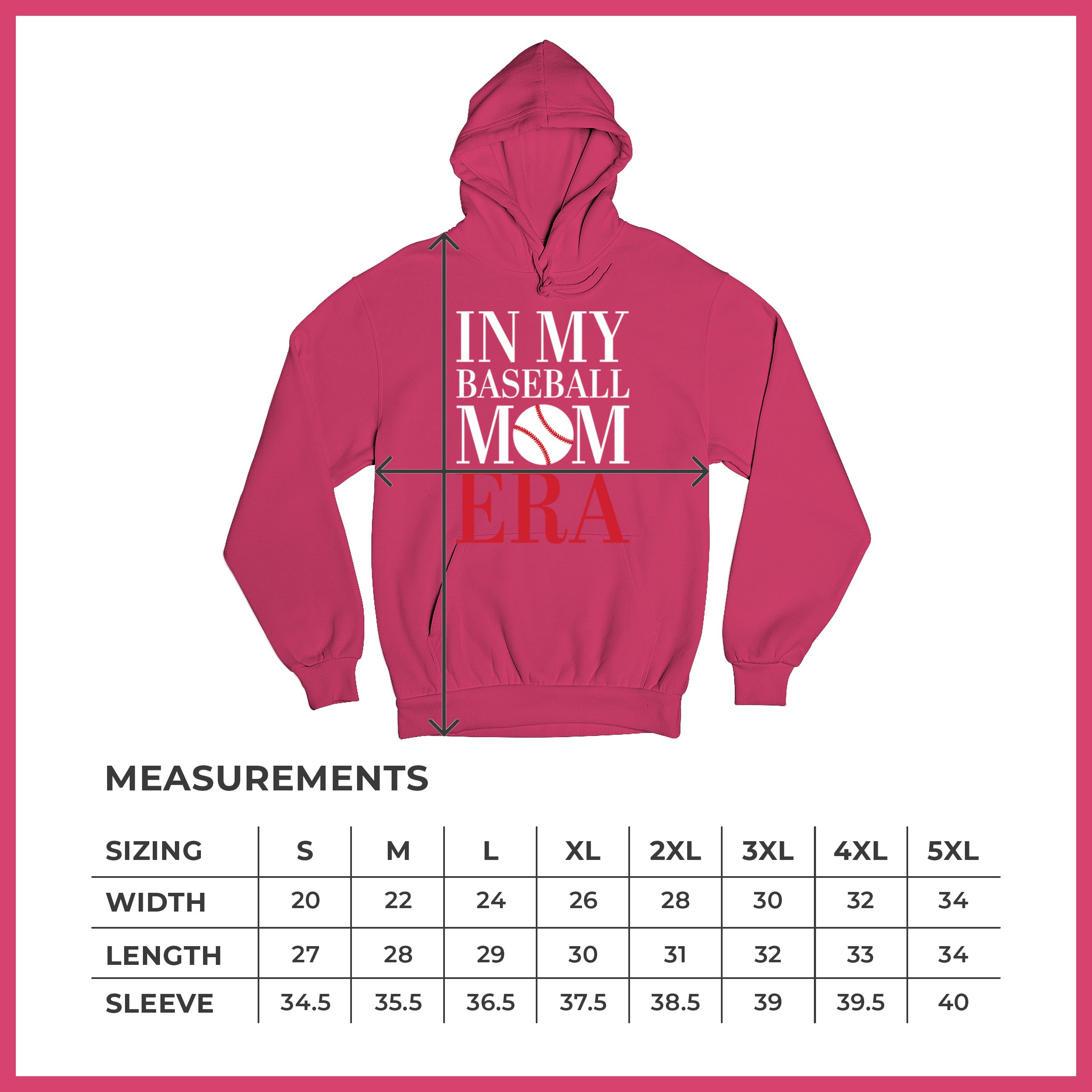 In My Baseball Mom Era Sweatshirt Funny Mom of Boys Best Team Mother Hoodie - Picture 29 of 29
