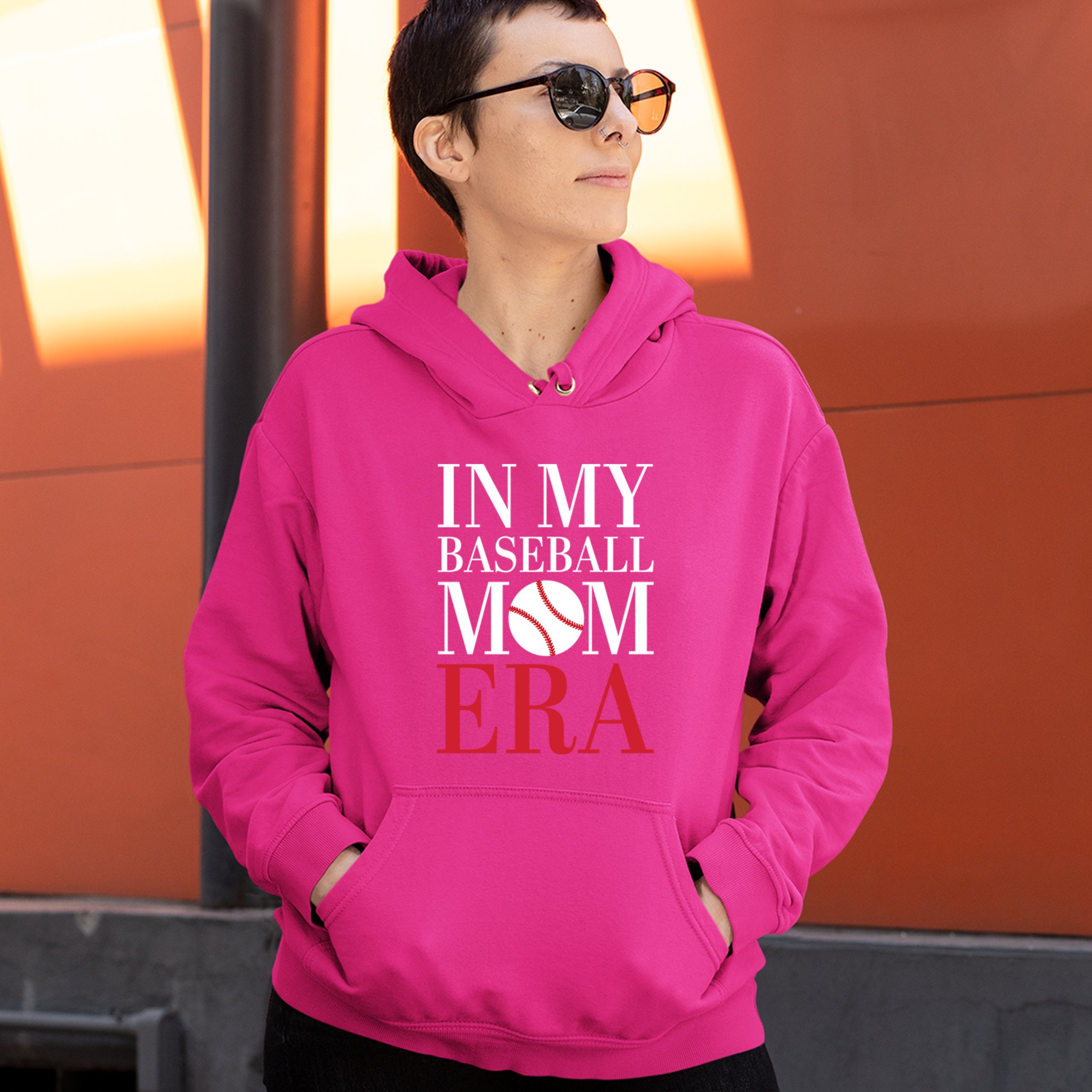 In My Baseball Mom Era Sweatshirt Funny Mom of Boys Best Team Mother Hoodie - Picture 26 of 29