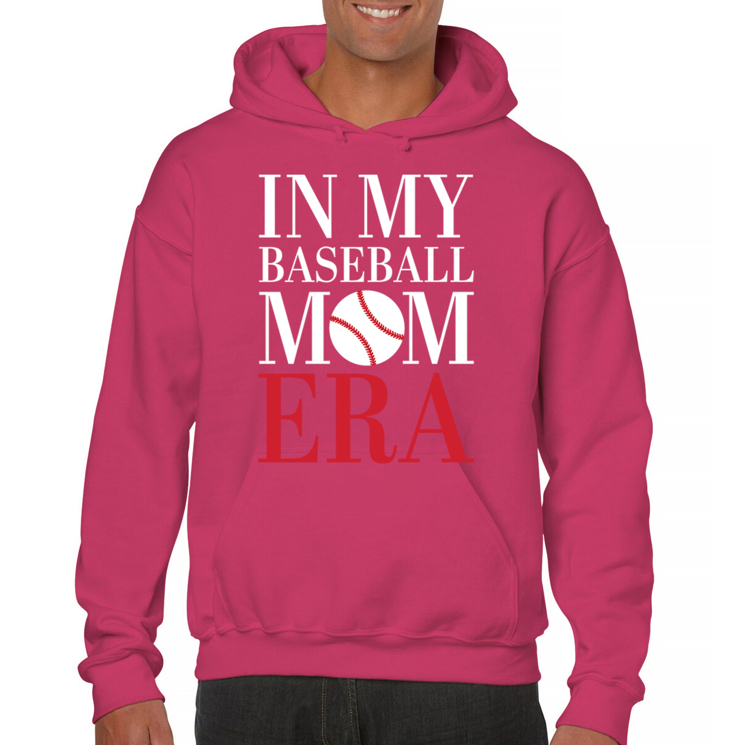In My Baseball Mom Era Sweatshirt Funny Mom of Boys Best Team Mother Hoodie - Picture 23 of 29