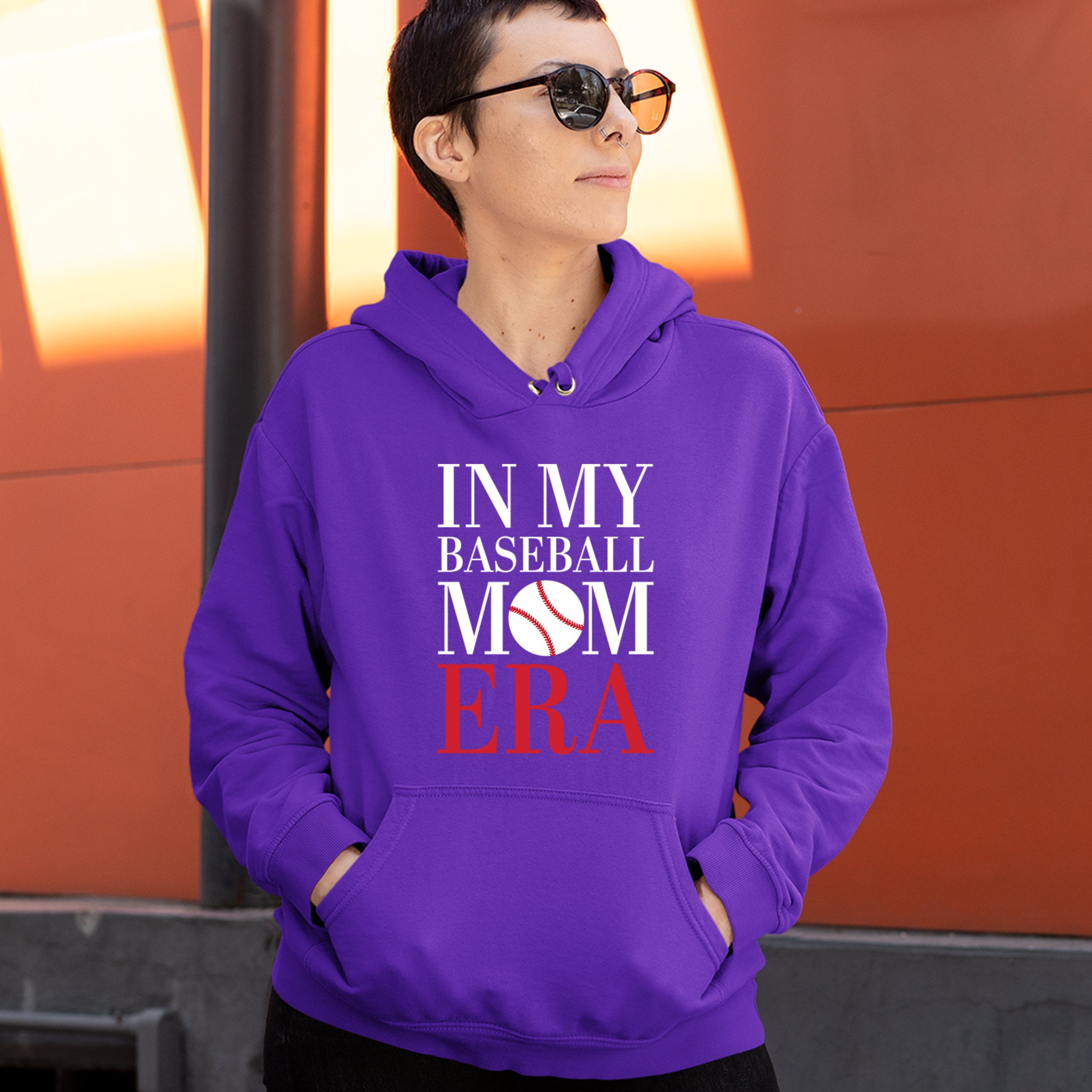 In My Baseball Mom Era Sweatshirt Funny Mom of Boys Best Team Mother Hoodie - Picture 12 of 29