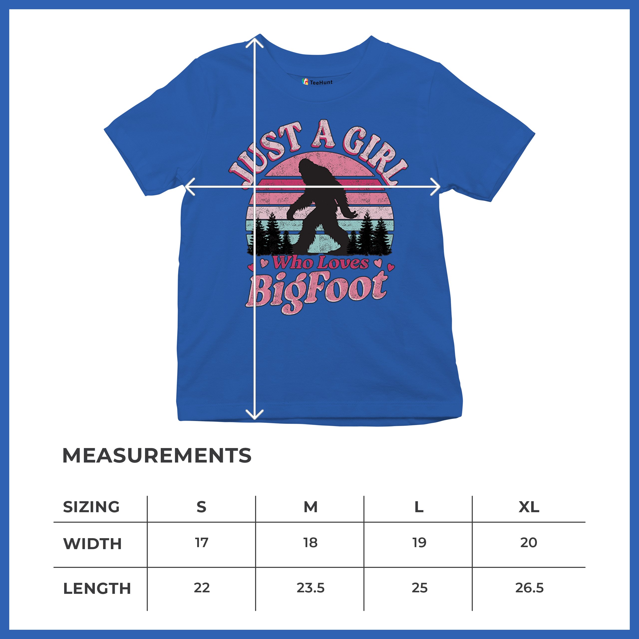 Girl Who Loves Bigfoot Youth T-shirt Sasquatch Cute Gift Vintage Sunset Kids - Picture 43 of 50