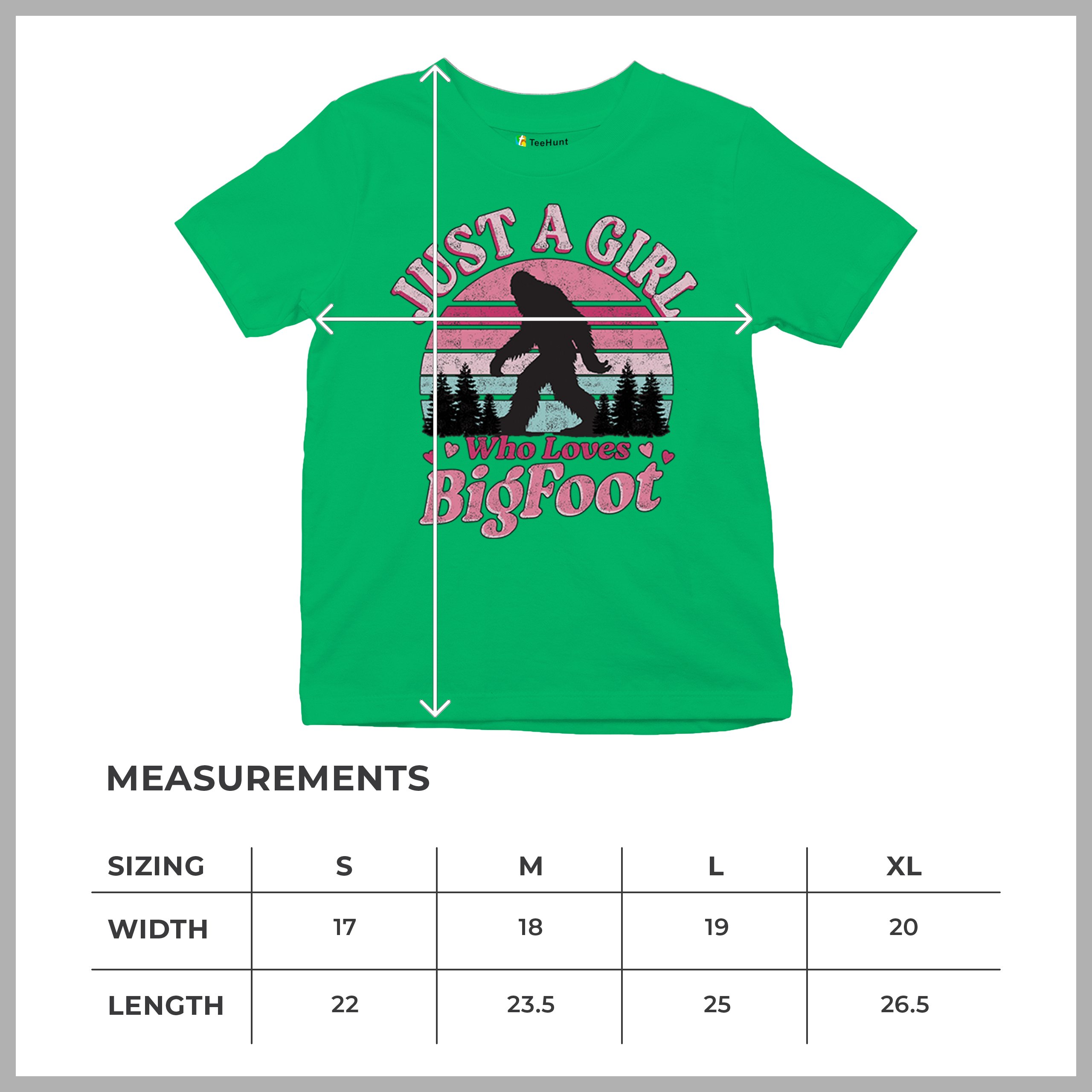 Girl Who Loves Bigfoot Youth T-shirt Sasquatch Cute Gift Vintage Sunset Kids - Picture 36 of 50