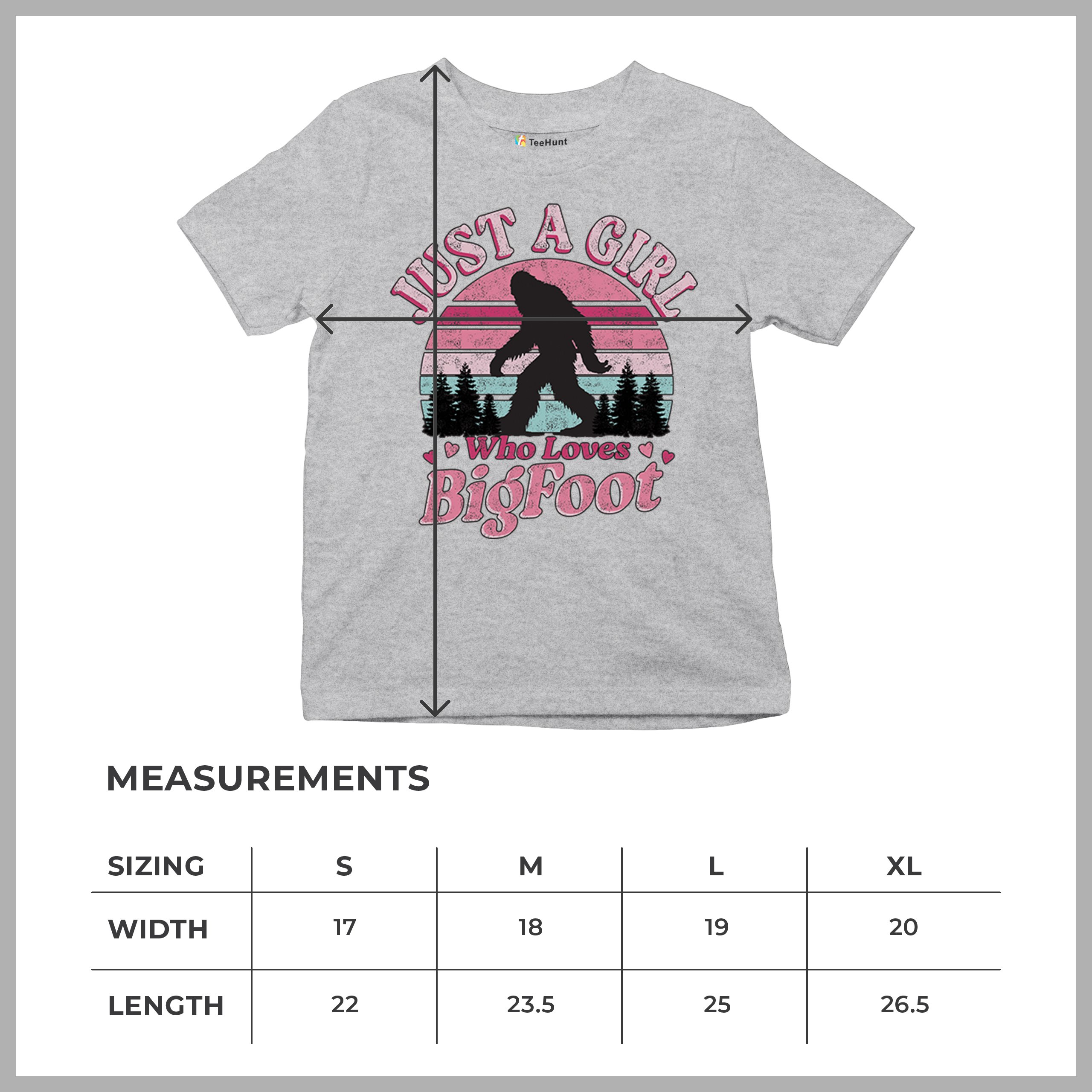Girl Who Loves Bigfoot Youth T-shirt Sasquatch Cute Gift Vintage Sunset Kids - Picture 15 of 50