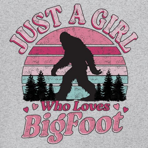Girl Who Loves Bigfoot Youth T-shirt Sasquatch Cute Gift Vintage Sunset Kids - Picture 11 of 50