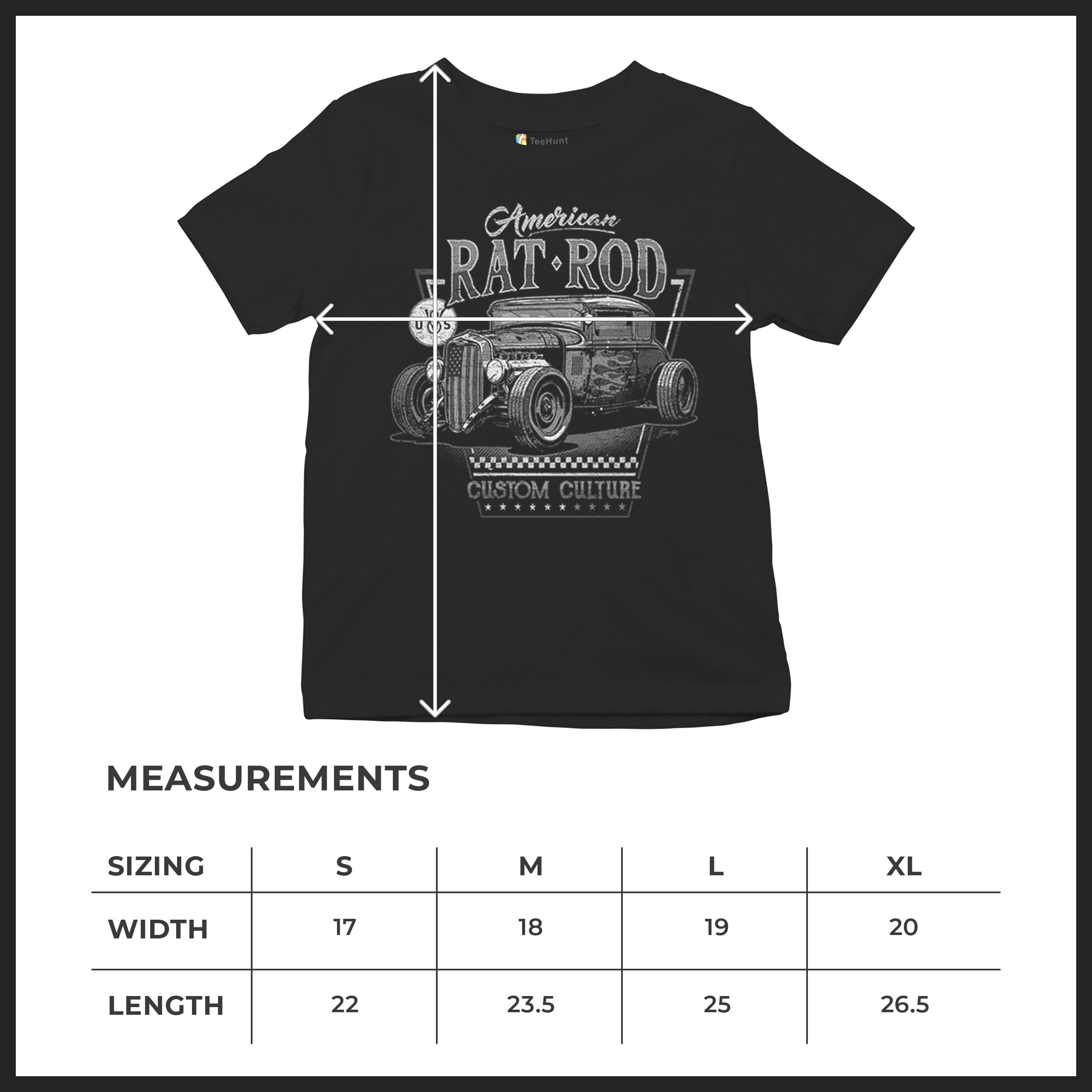 American Rat Rod Youth T-shirt Hot Rod Custom Culture Classic Vintage Car Kids - Picture 8 of 22