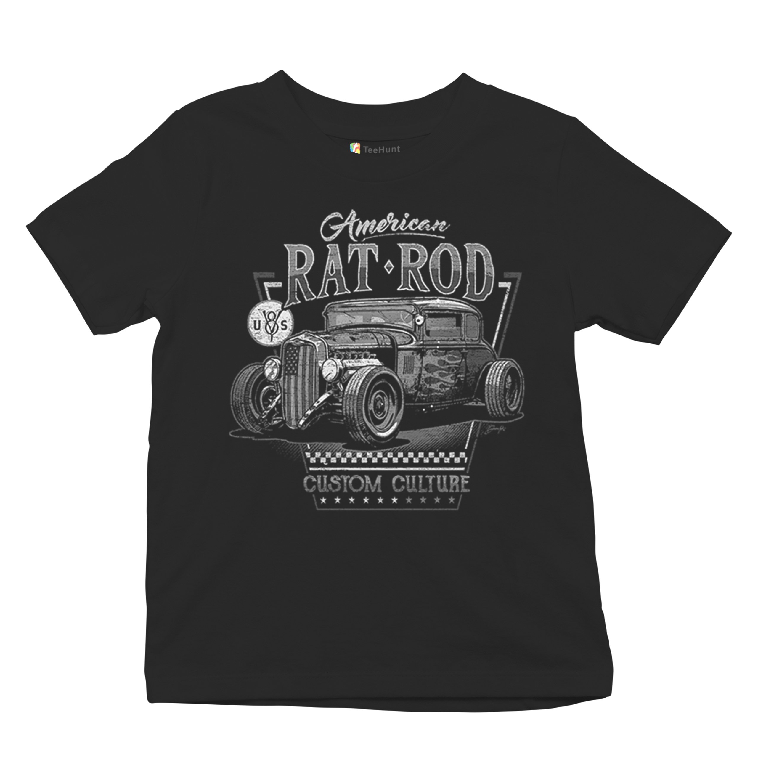American Rat Rod Youth T-shirt Hot Rod Custom Culture Classic Vintage Car Kids - Picture 6 of 22