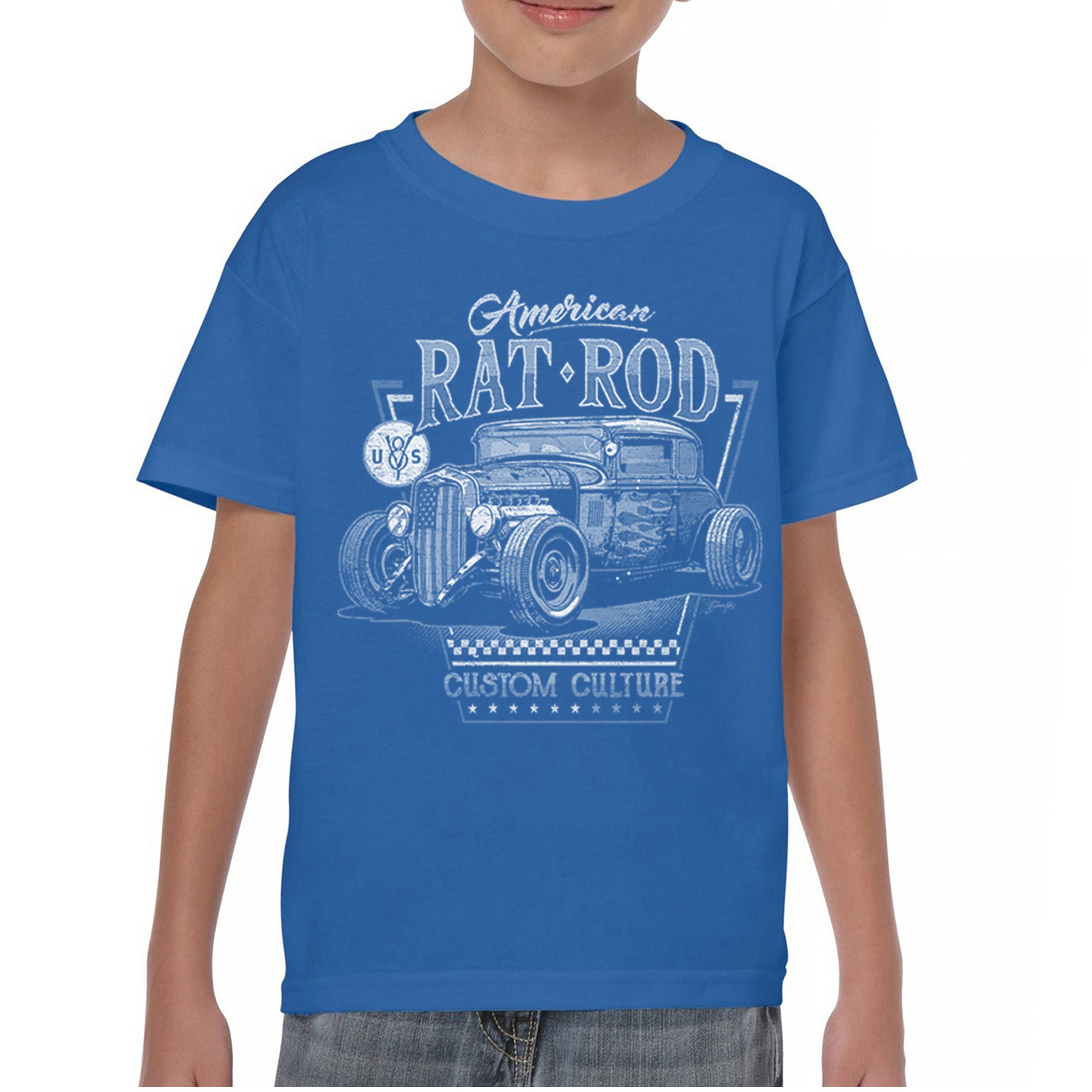 American Rat Rod Youth T-shirt Hot Rod Custom Culture Classic Vintage Car Kids - Picture 16 of 22
