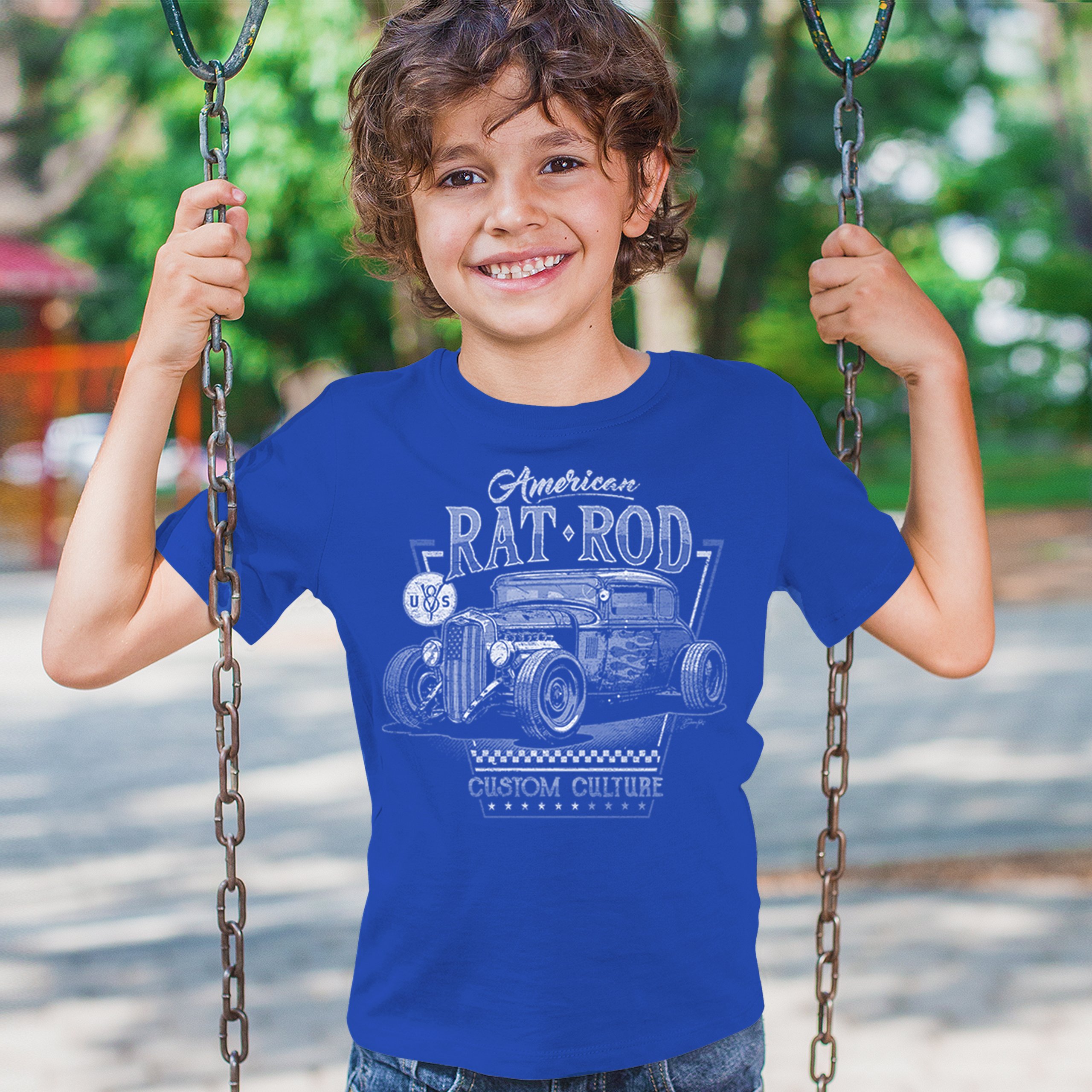 American Rat Rod Youth T-shirt Hot Rod Custom Culture Classic Vintage Car Kids - Picture 19 of 22