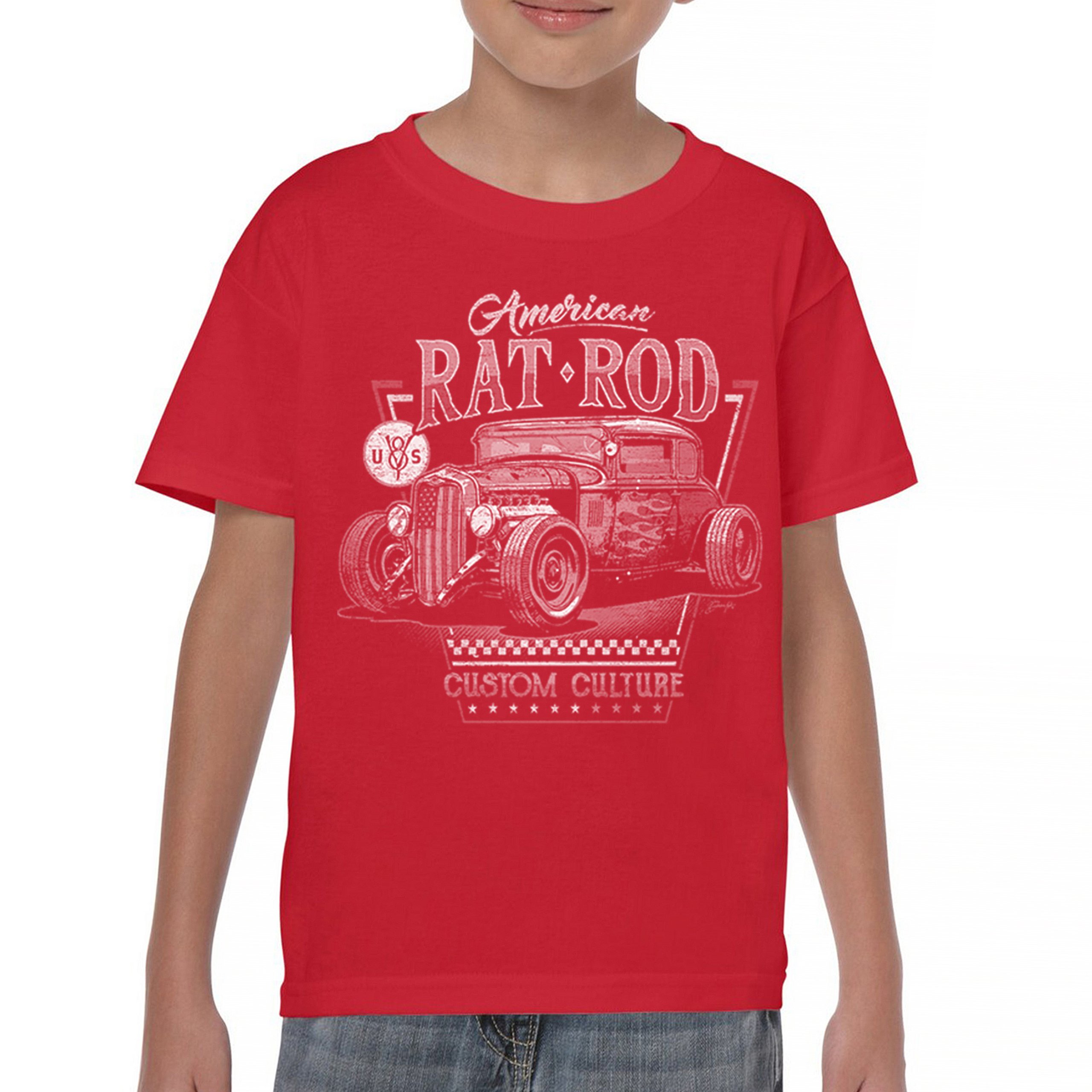 American Rat Rod Youth T-shirt Hot Rod Custom Culture Classic Vintage Car Kids - Picture 9 of 22