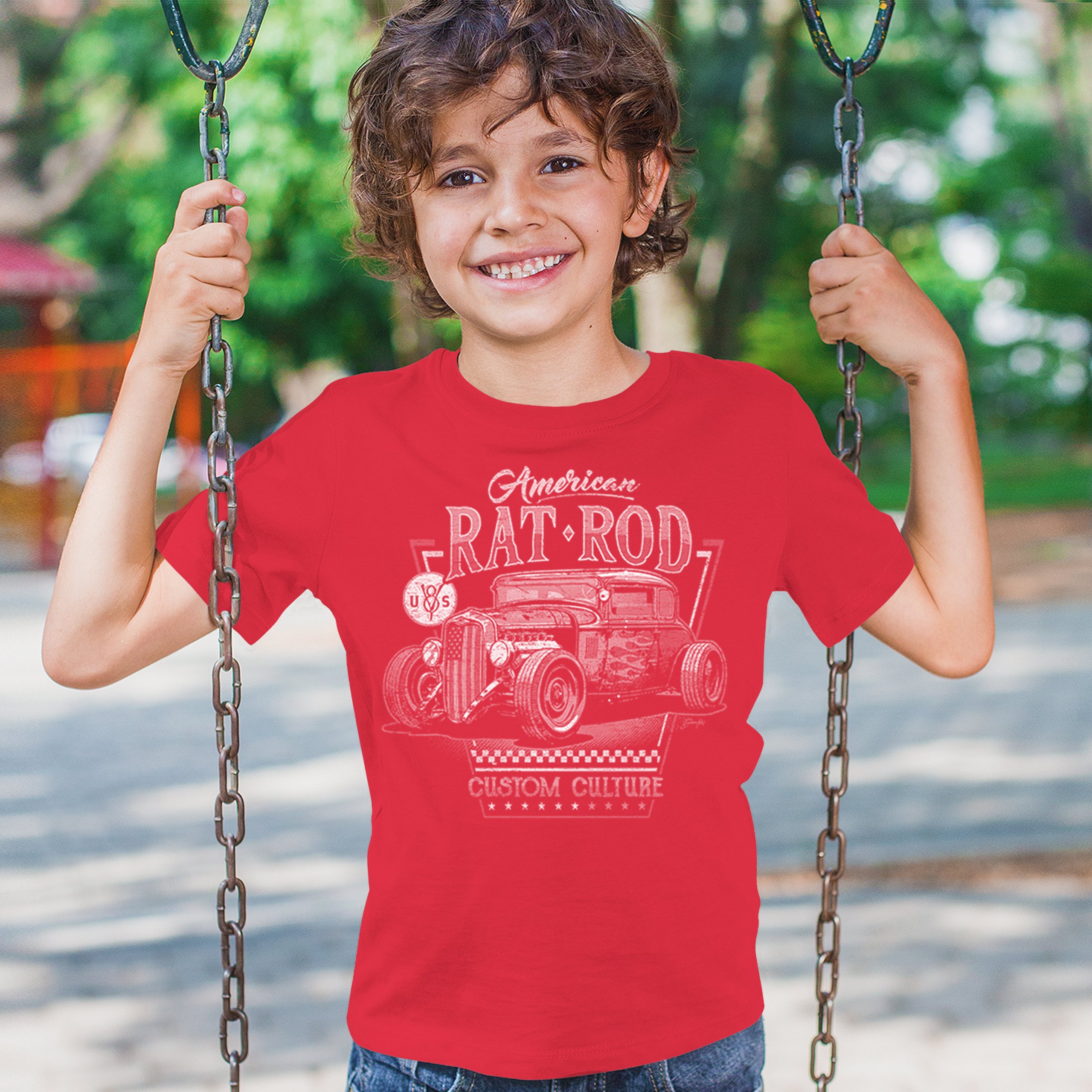 American Rat Rod Youth T-shirt Hot Rod Custom Culture Classic Vintage Car Kids - Picture 12 of 22