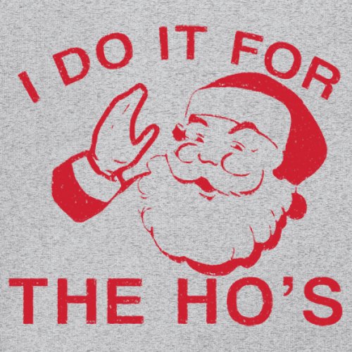 I Do It For The Ho's Funny Christmas T-shirt Santa Xmas Ugly Humor Men's Tee - Picture 11 of 29