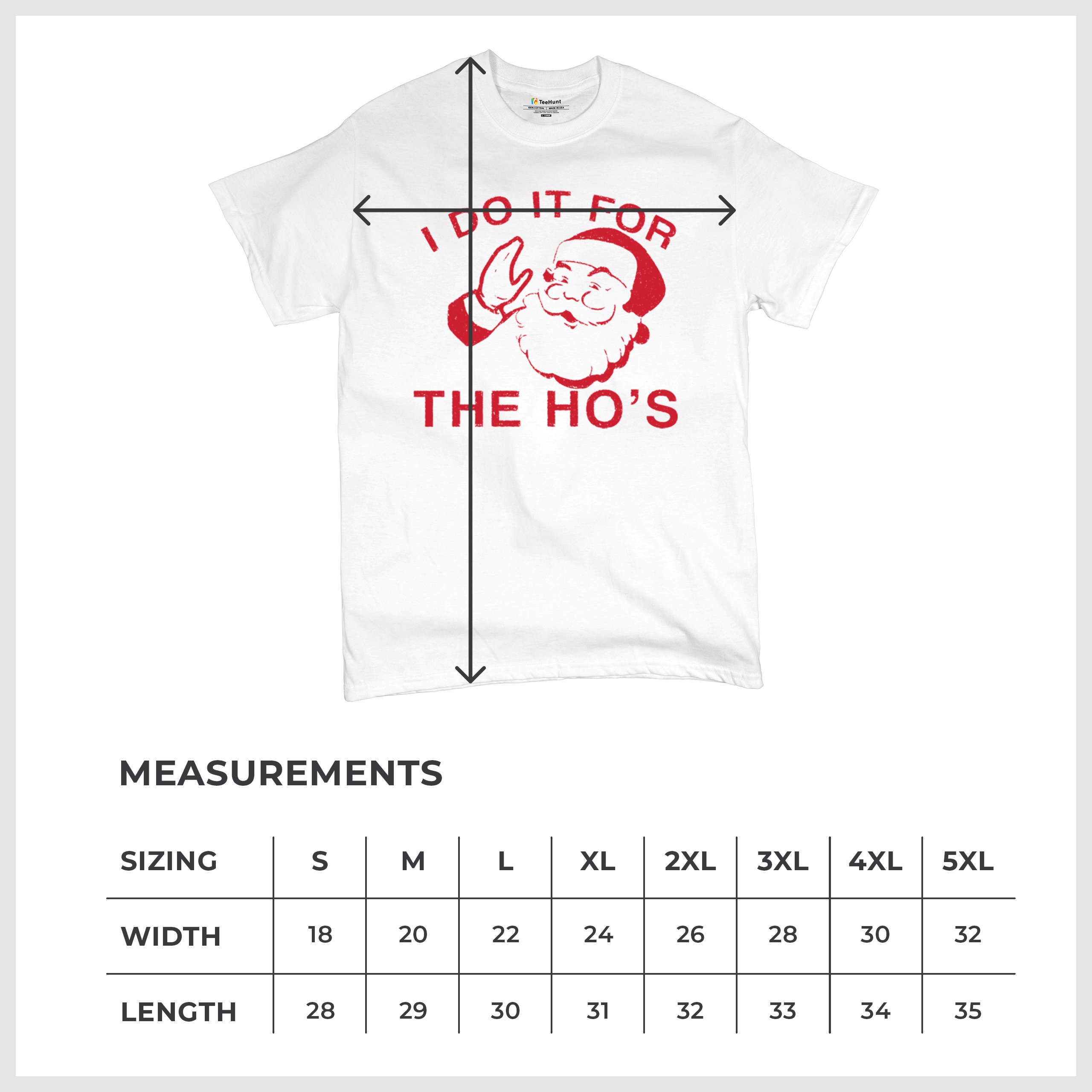I Do It For The Ho's Funny Christmas T-shirt Santa Xmas Ugly Humor Men's Tee - Picture 8 of 29