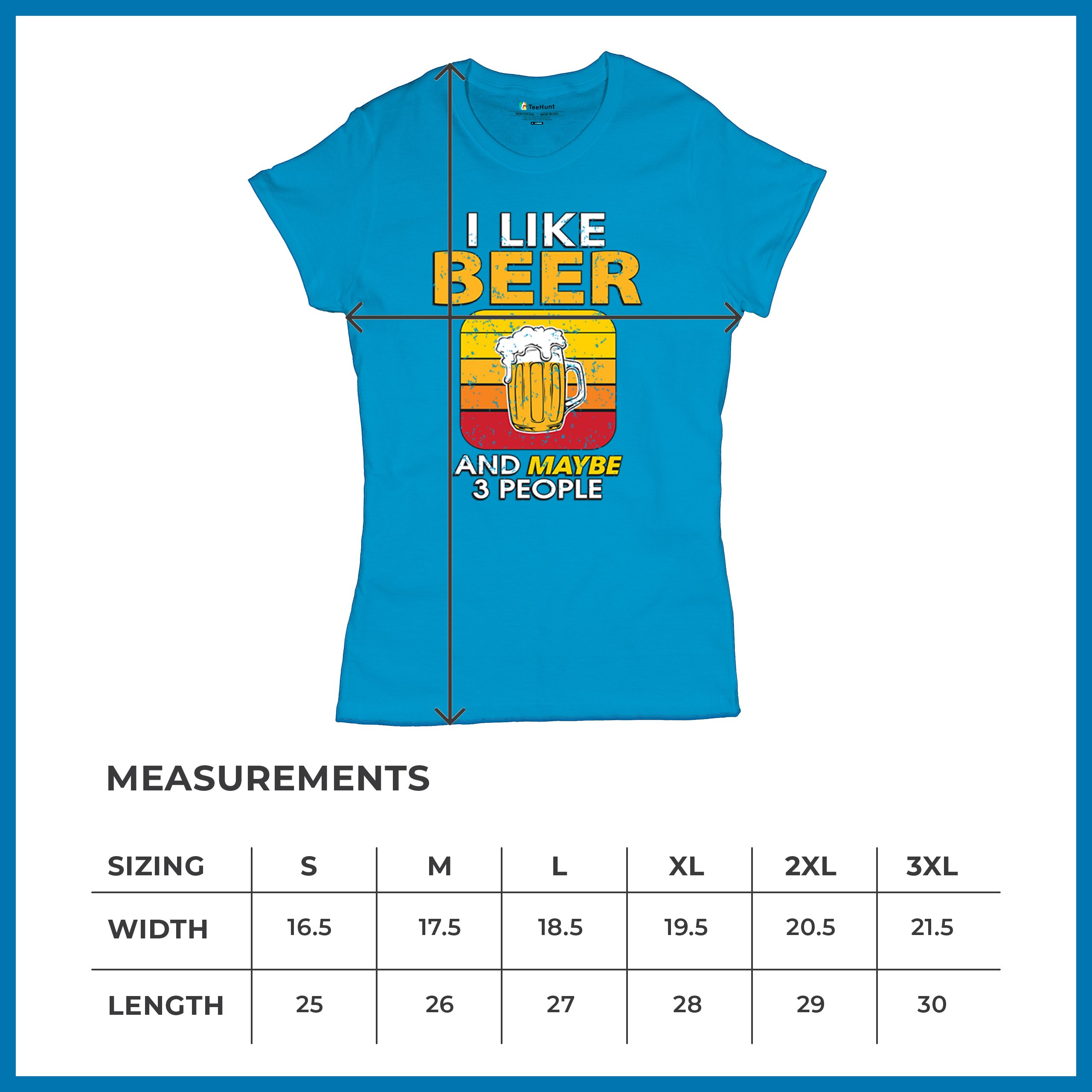 I Like Beer & 3 People T-Shirt Sarcastic Humor Craft Brewery Lager Women's Tee - Picture 43 of 50