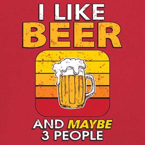 I Like Beer & 3 People T-Shirt Sarcastic Humor Craft Brewery Lager Women's Tee - Picture 18 of 50