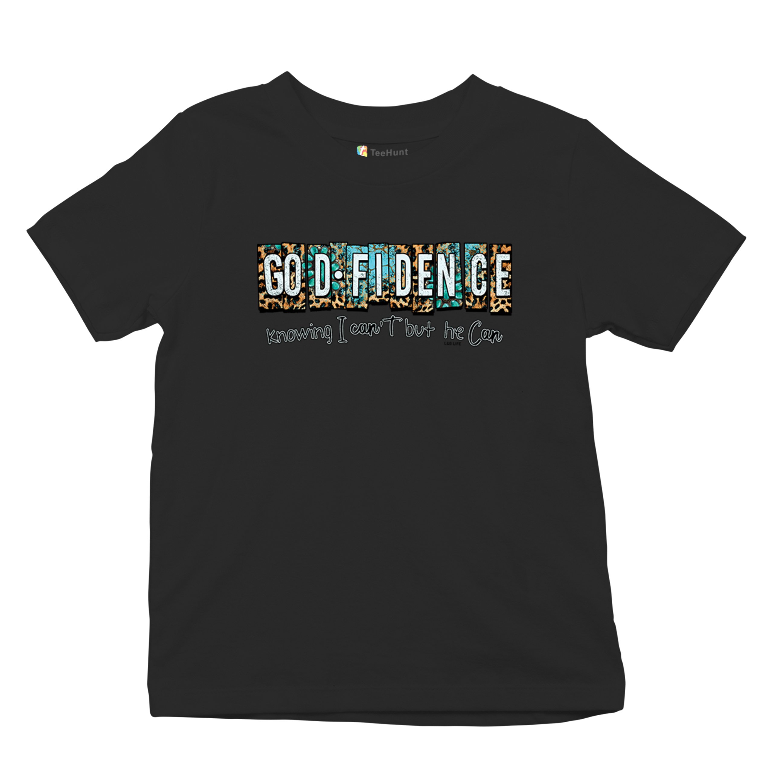 GODfidence Youth T-shirt Christian Religious Confident in God Motivation Kids - Picture 13 of 50