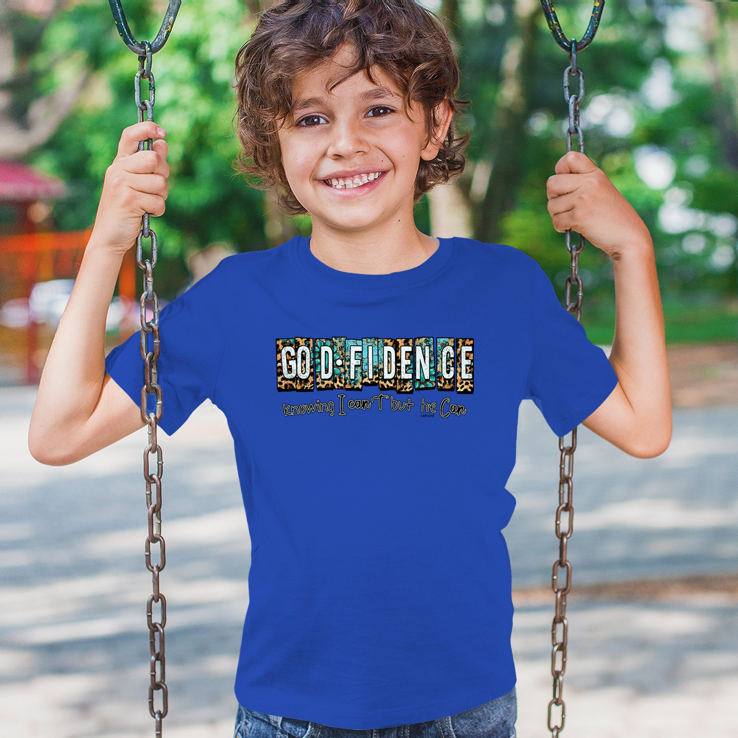 GODfidence Youth T-shirt Christian Religious Confident in God Motivation Kids - Picture 40 of 50