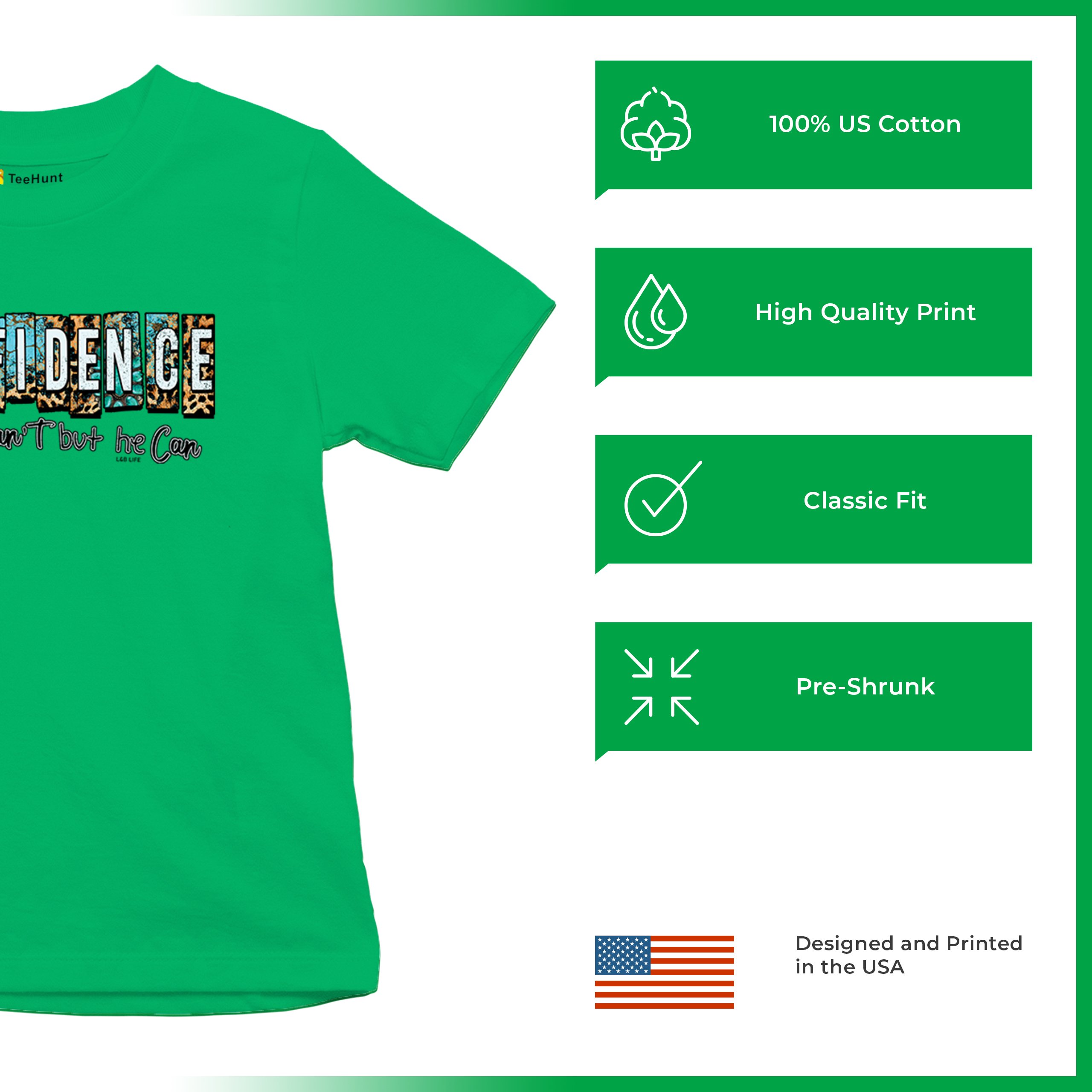 GODfidence Youth T-shirt Christian Religious Confident in God Motivation Kids - Picture 35 of 50