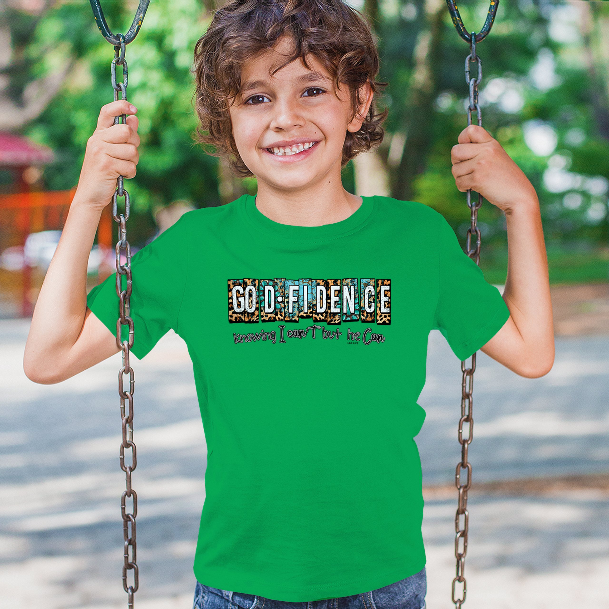 GODfidence Youth T-shirt Christian Religious Confident in God Motivation Kids - Picture 33 of 50