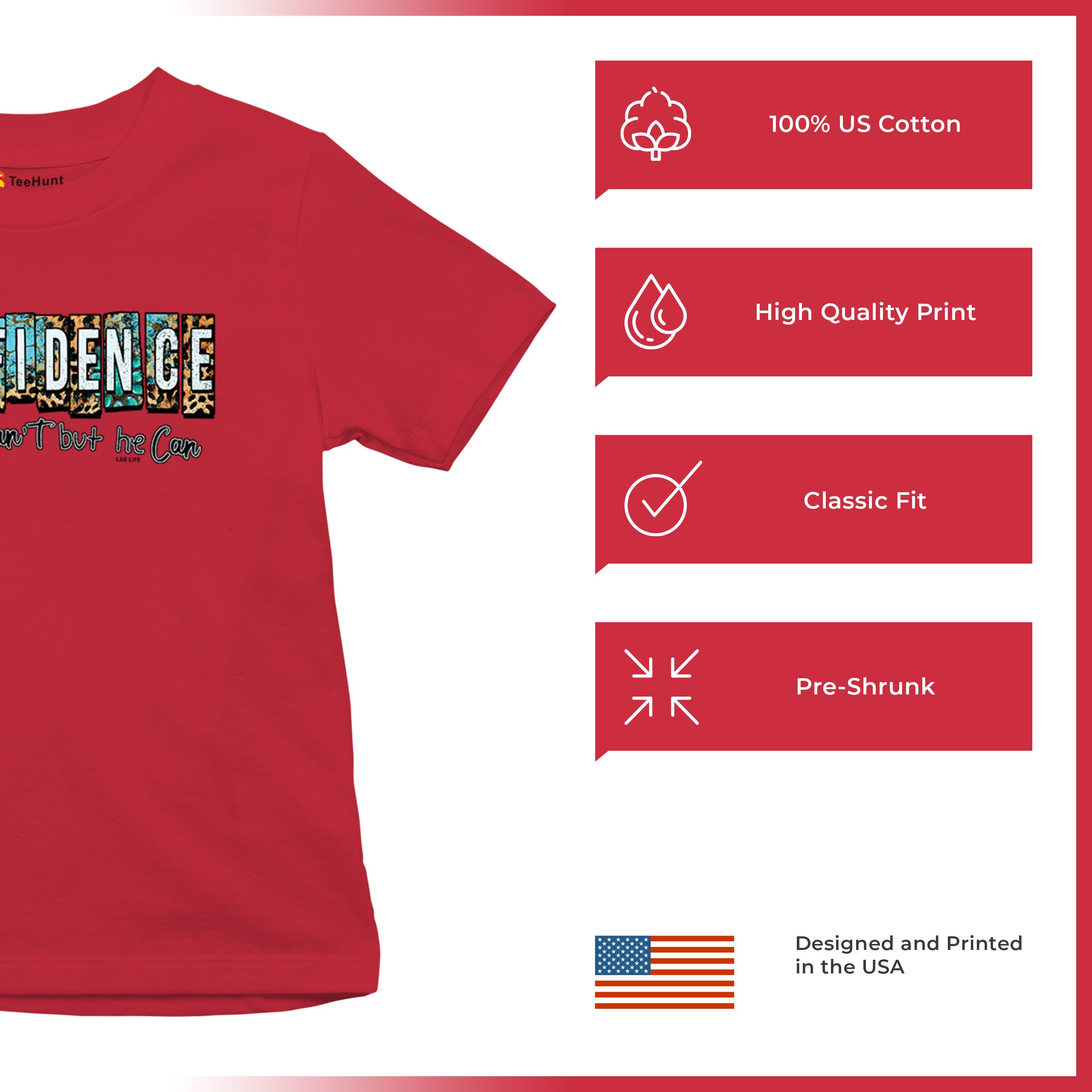 GODfidence Youth T-shirt Christian Religious Confident in God Motivation Kids - Picture 28 of 50