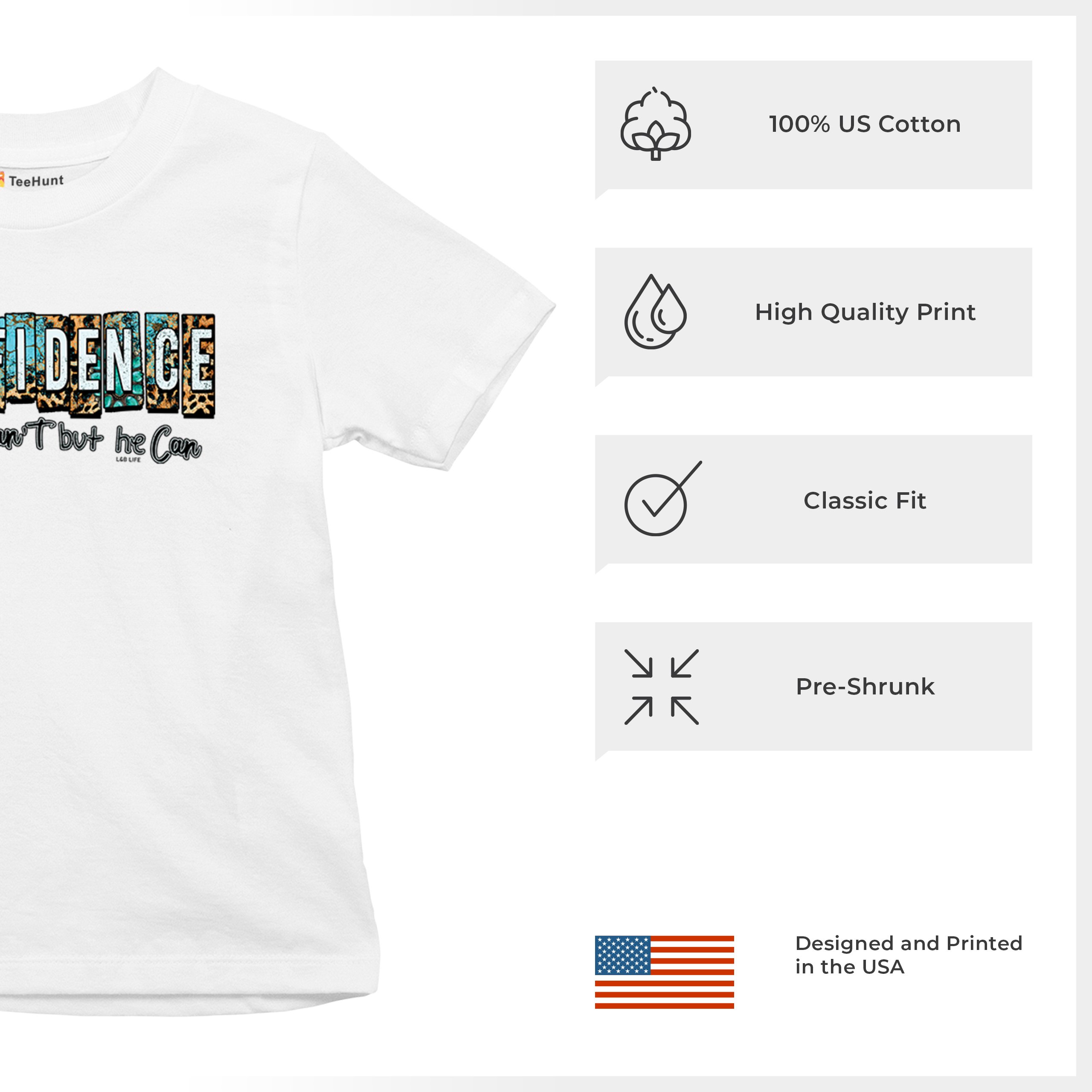 GODfidence Youth T-shirt Christian Religious Confident in God Motivation Kids - Picture 7 of 50