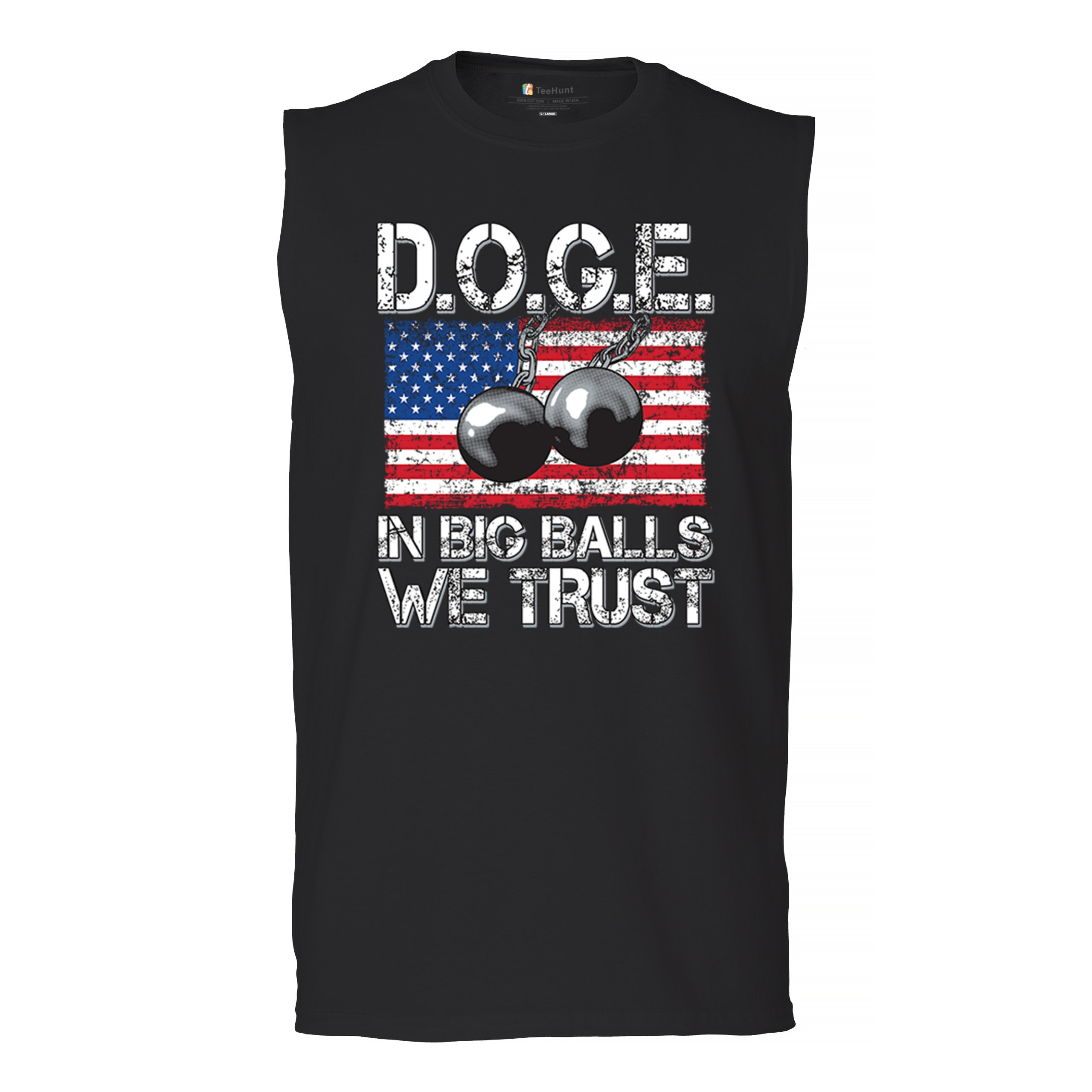 ALTRA Camicia muscolare D.O.G.E Big Balls umorismo patriottico GOP sarcastico politico uomo