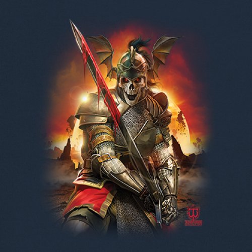 Apocalypse Reaper Tank Top Fantasy Skeleton Knight Sword Dragon Men's Top - Picture 32 of 43