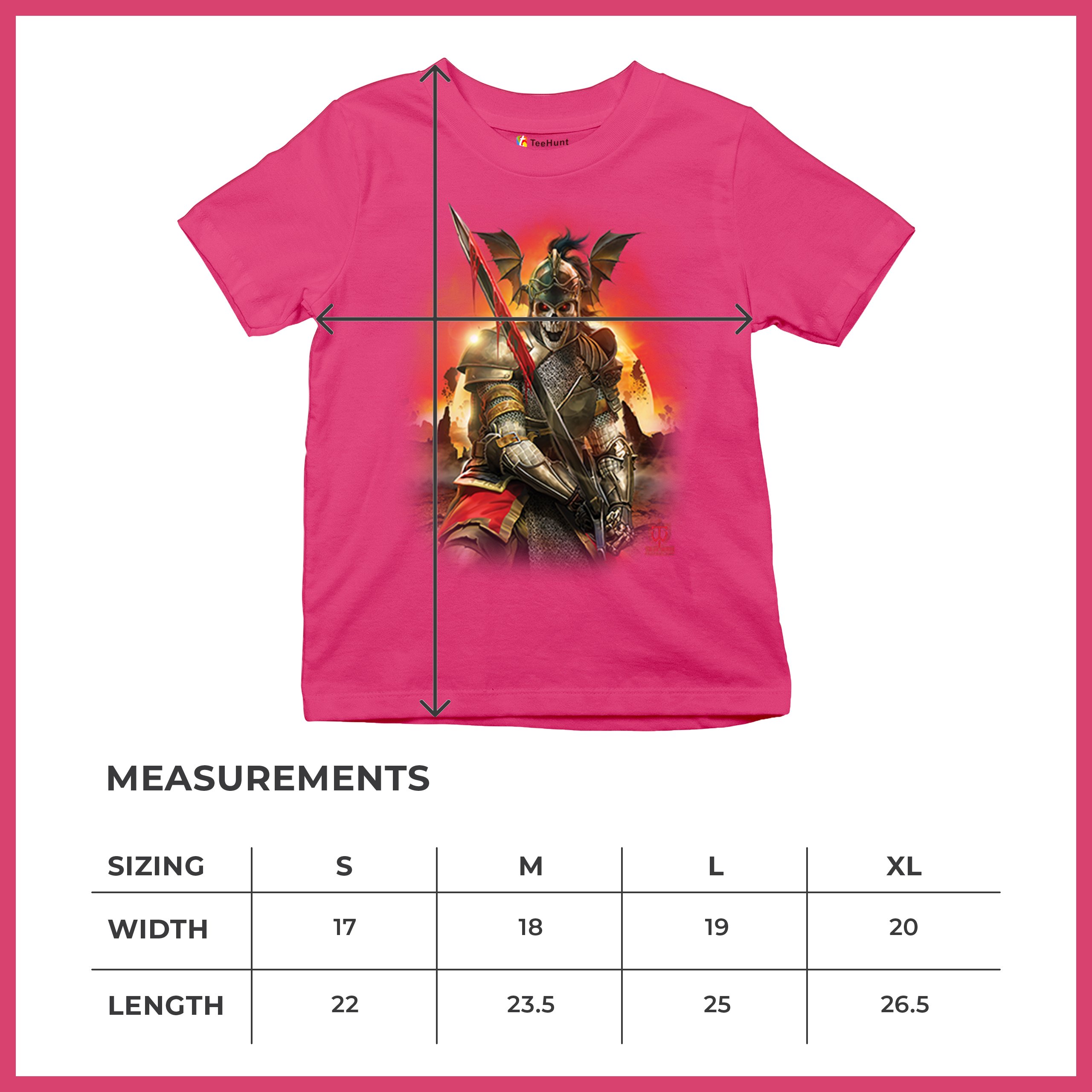 Apocalypse Reaper Youth T-shirt Fantasy Skeleton Knight Sword Dragon Kids - Picture 50 of 50