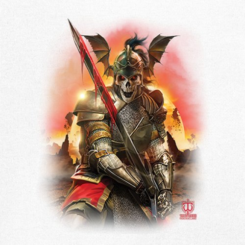 Apocalypse Reaper Youth T-shirt Fantasy Skeleton Knight Sword Dragon Kids - Picture 25 of 50