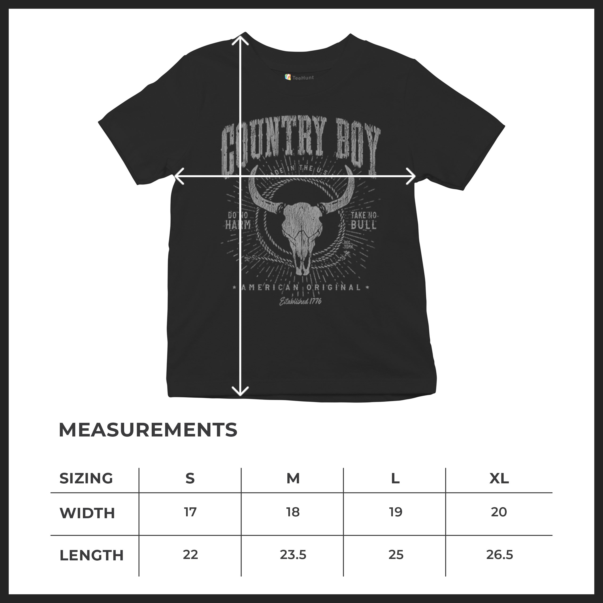 Country Boy American Original Youth T-shirt Bull Skull Country Ranch Kids - Picture 8 of 29