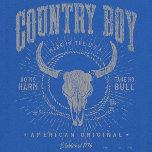 Country Boy American Original Youth T-shirt Bull Skull Country Ranch Kids - Picture 25 of 29
