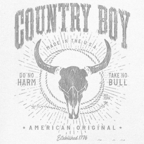 Country Boy American Original Youth T-shirt Bull Skull Country Ranch Kids - Picture 11 of 29