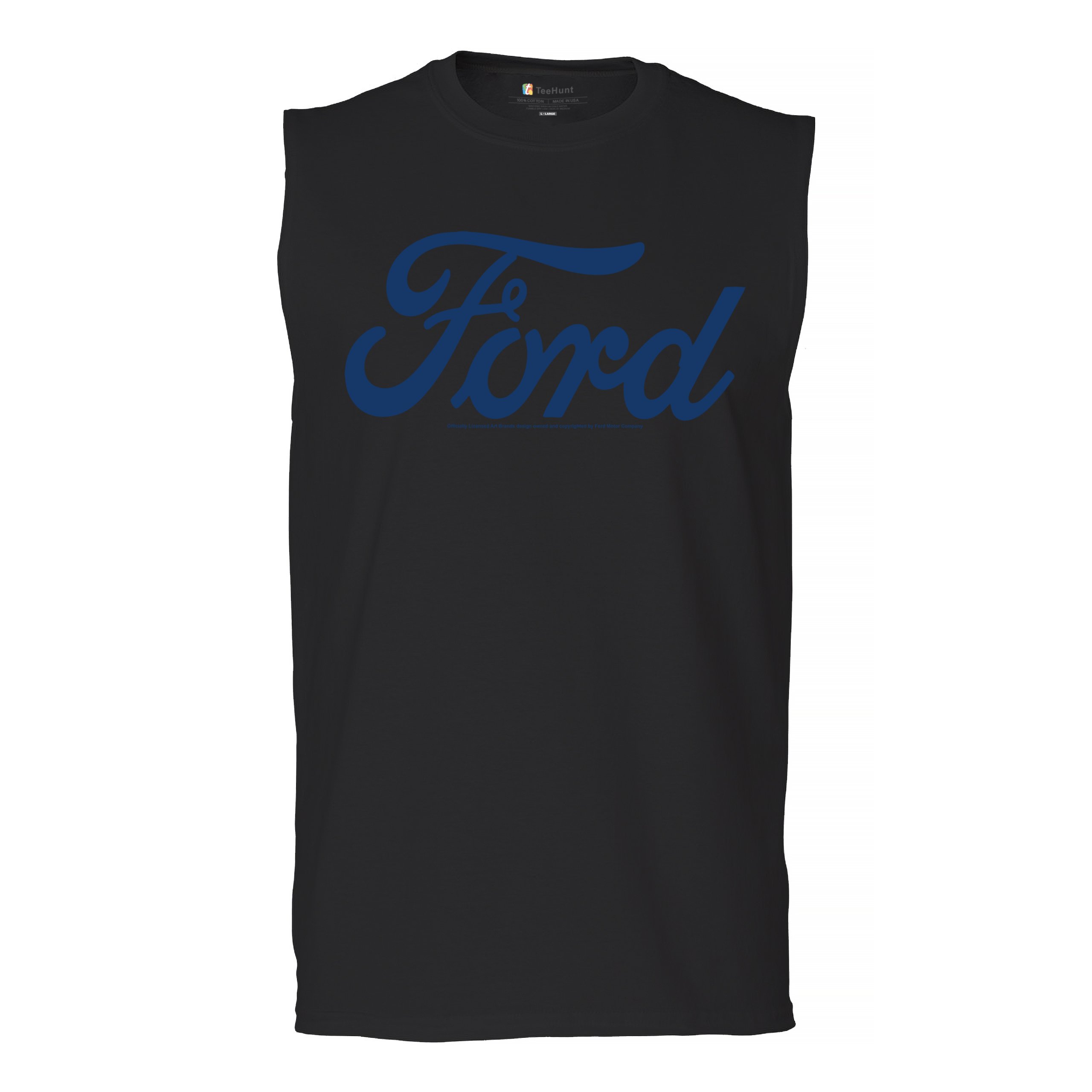 Ford Blue Logo Muscle Shirt Classic American Mustang Performance F150 Men’s
