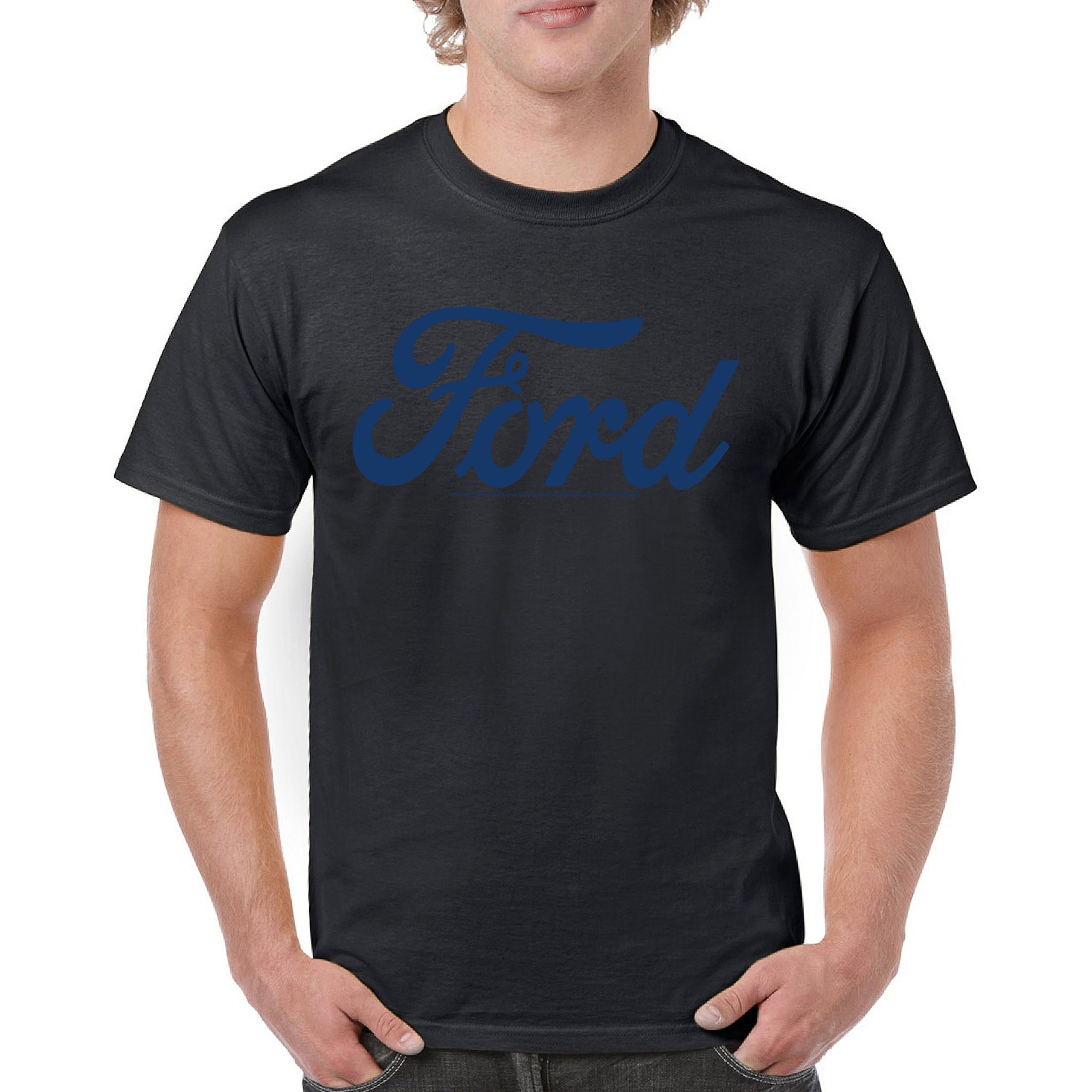 Ford Blue Logo T-shirt Classic American Mustang Performance F150 Men’s Tee