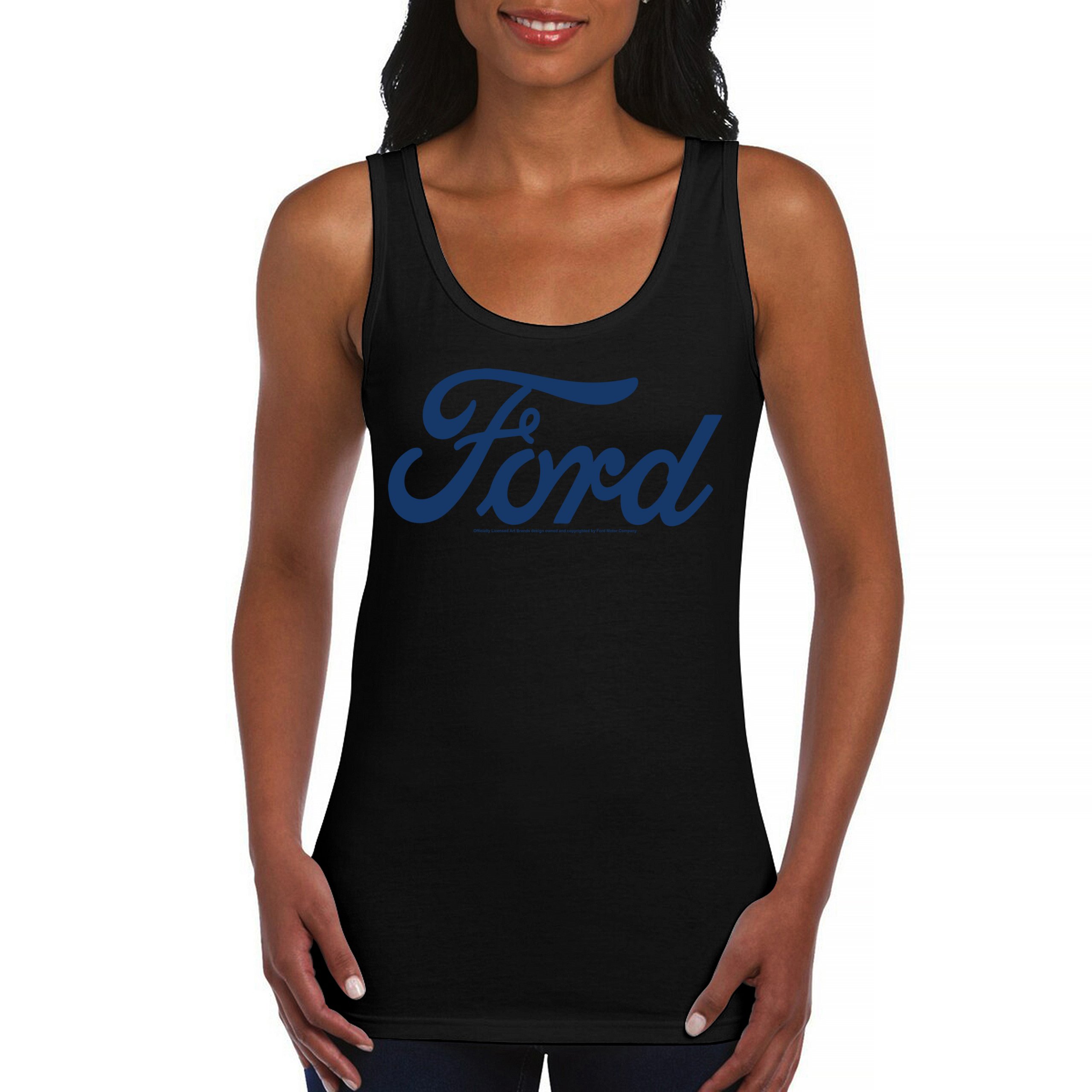 Ford Blue Logo Women’s Tank Top Classic American Mustang Performance F150