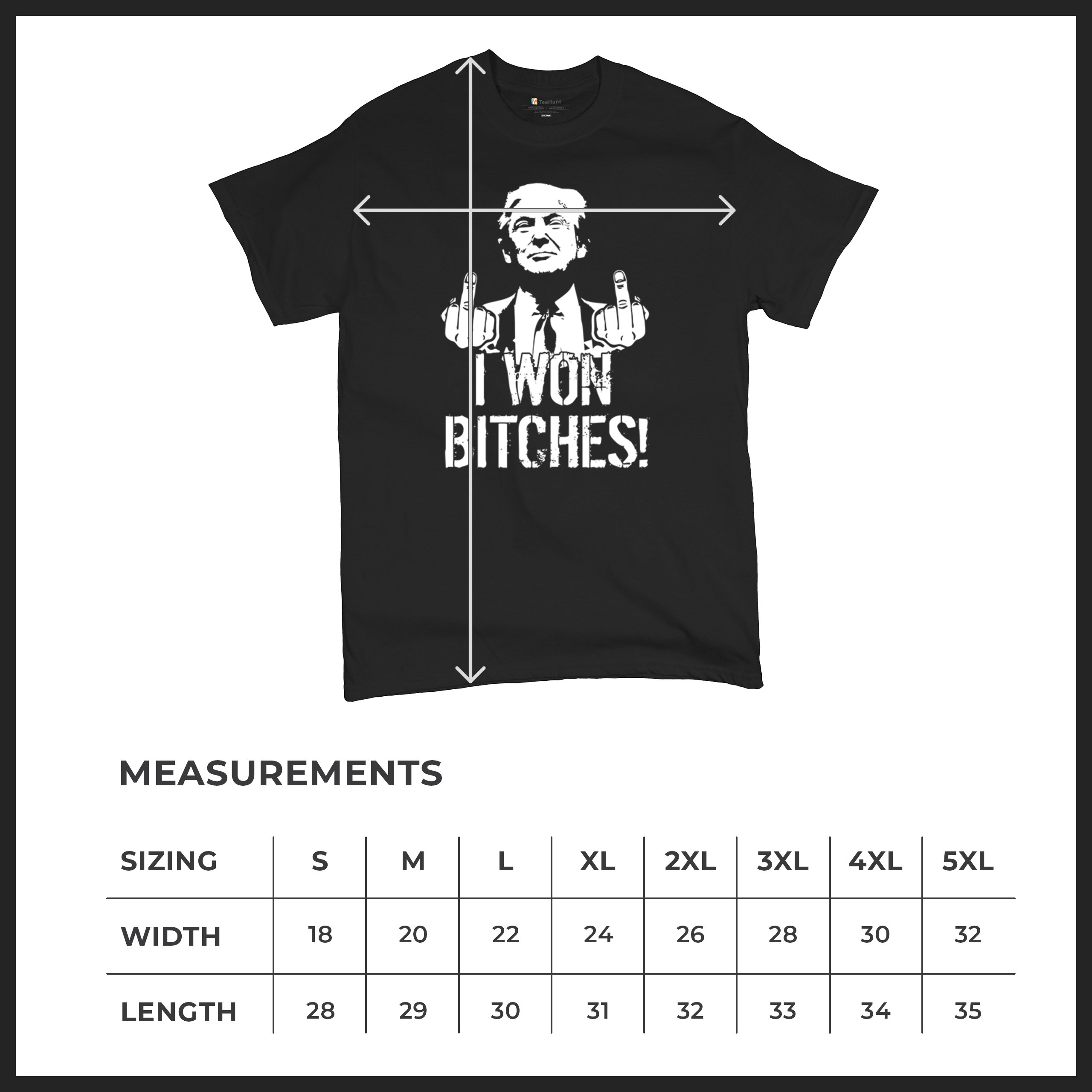 I Won - 47th President Donald Trump 2024 T-shirt Funny MAGA Fingers Men's Tee - Picture 8 of 71