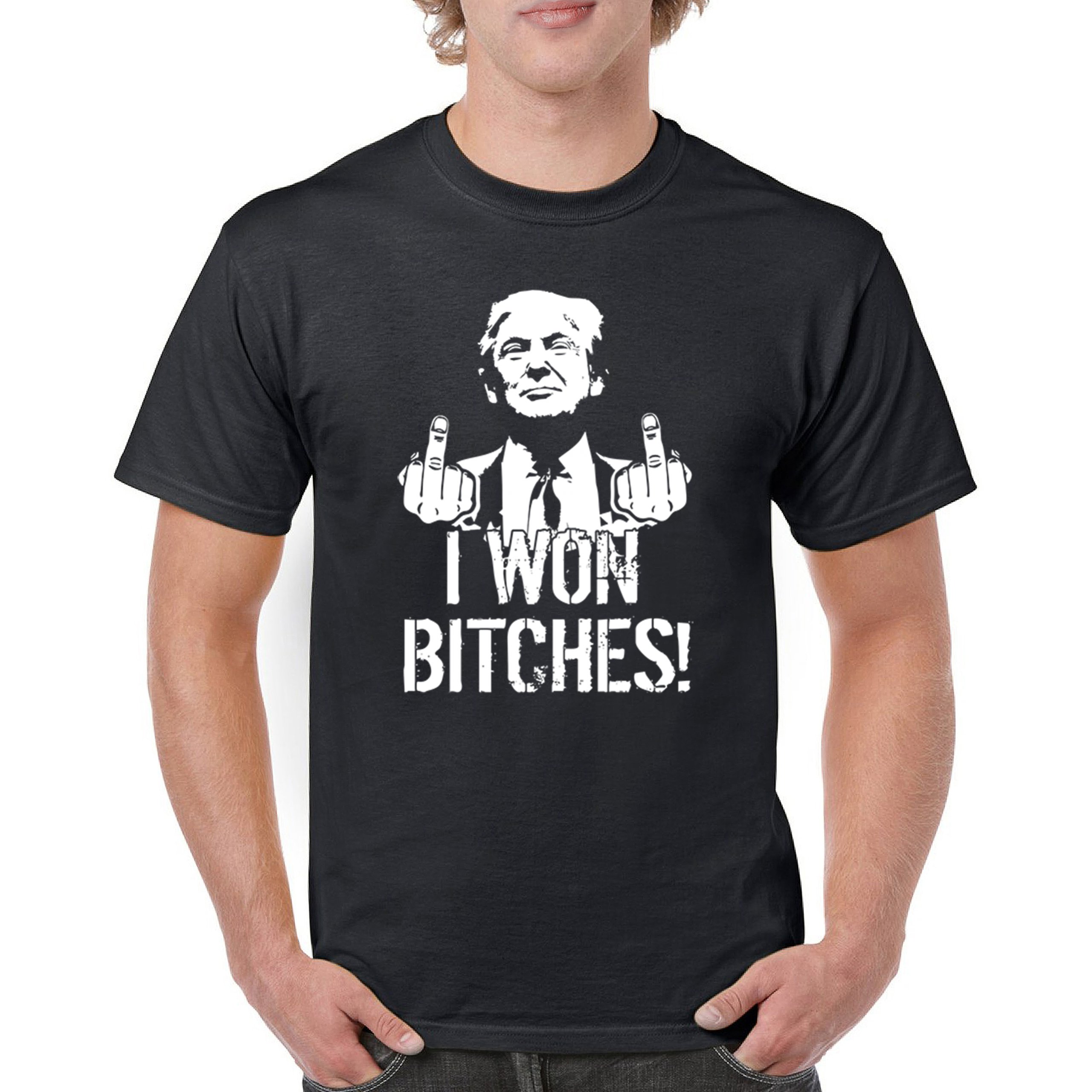 I Won - 47th President Donald Trump 2024 T-shirt Funny MAGA Fingers Men's Tee - Picture 2 of 71