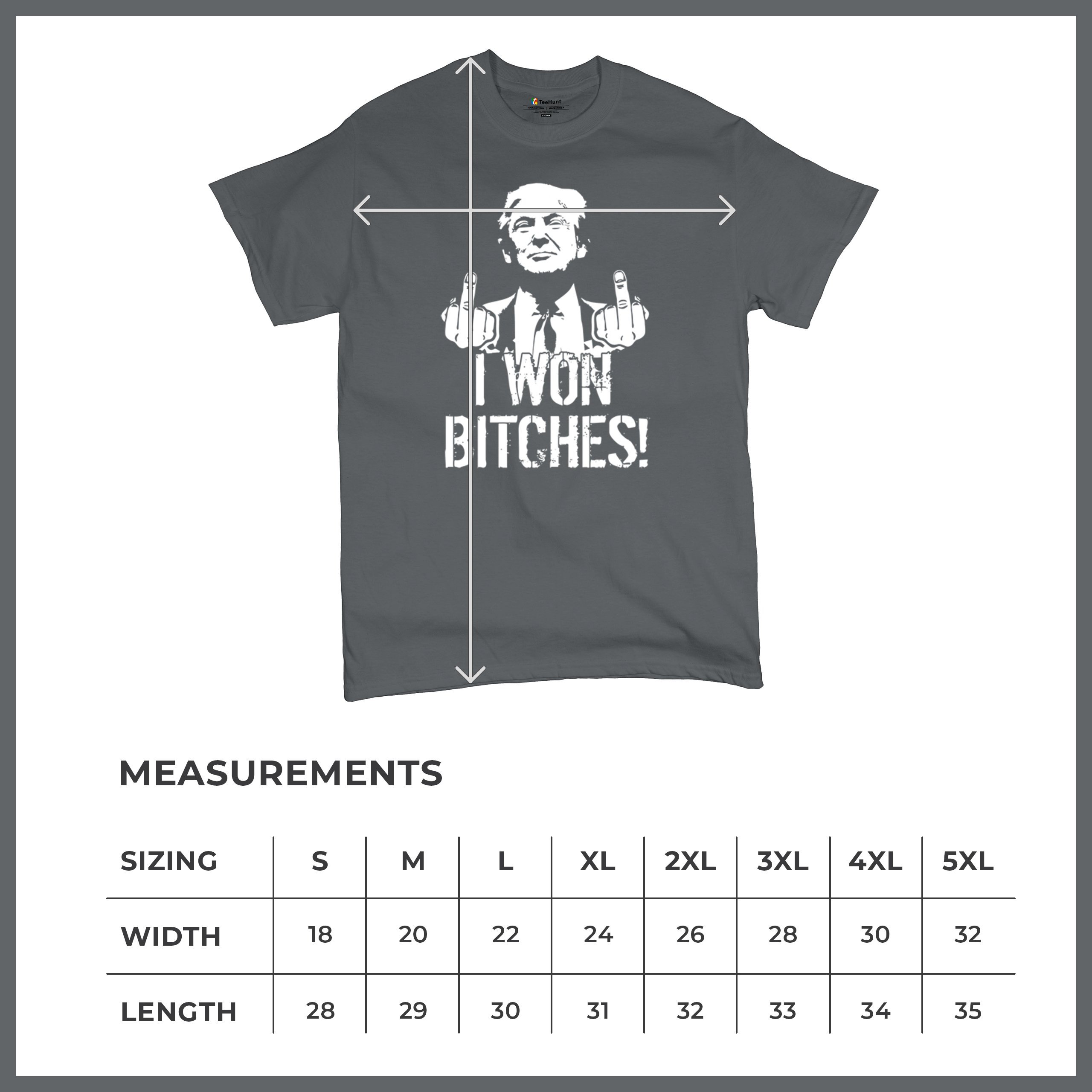 I Won - 47th President Donald Trump 2024 T-shirt Funny MAGA Fingers Men's Tee - Picture 57 of 71