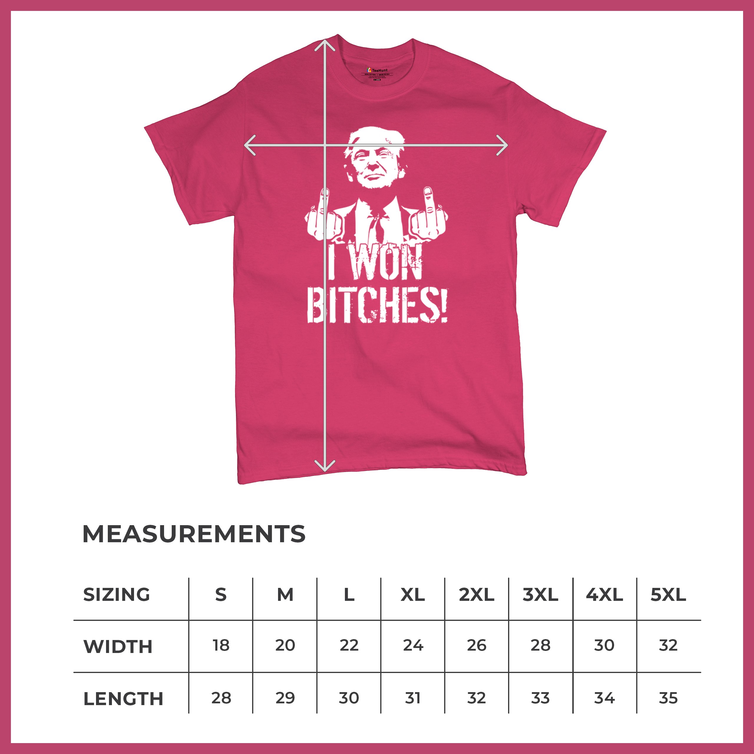 I Won - 47th President Donald Trump 2024 T-shirt Funny MAGA Fingers Men's Tee - Picture 15 of 71