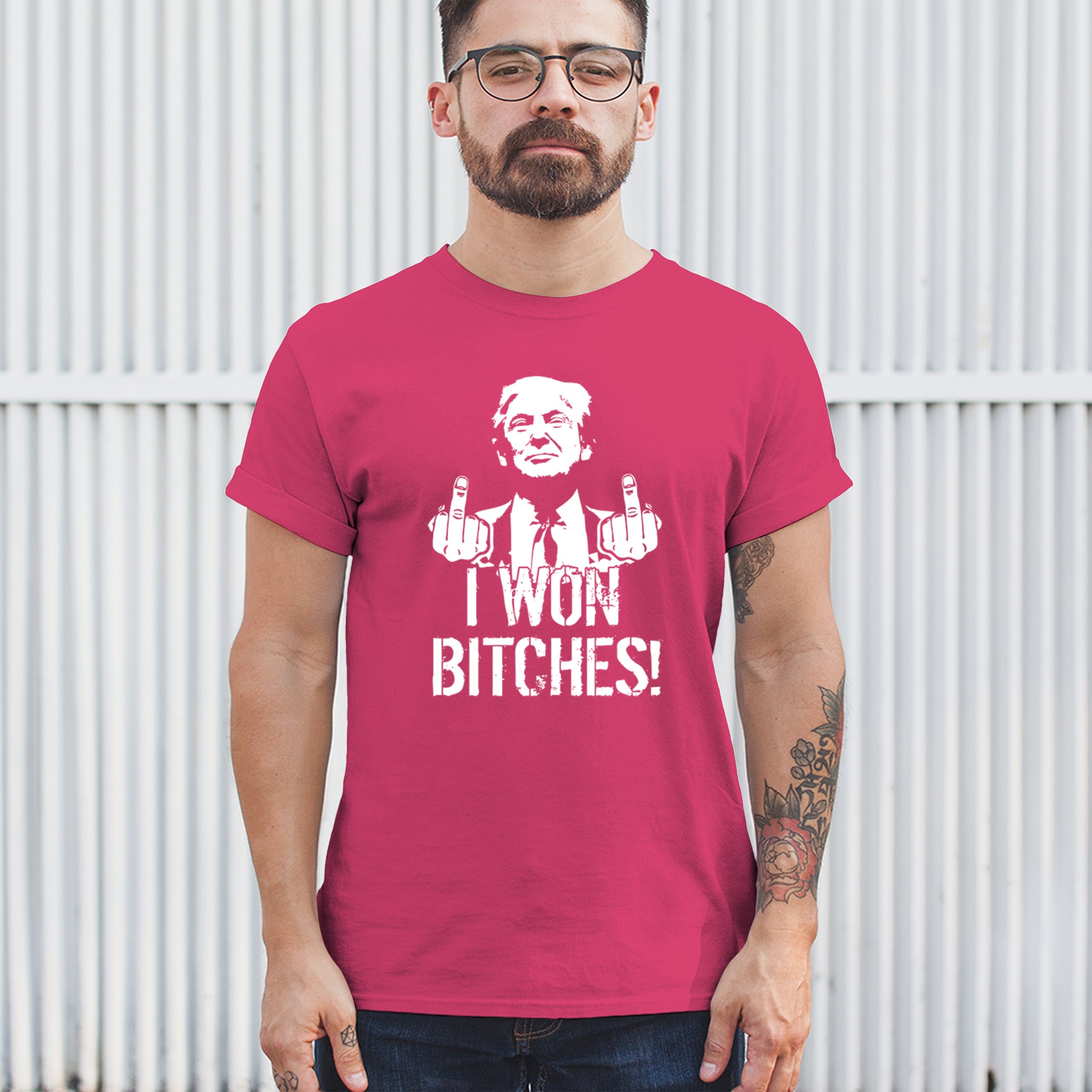 I Won - 47th President Donald Trump 2024 T-shirt Funny MAGA Fingers Men's Tee - Picture 12 of 71