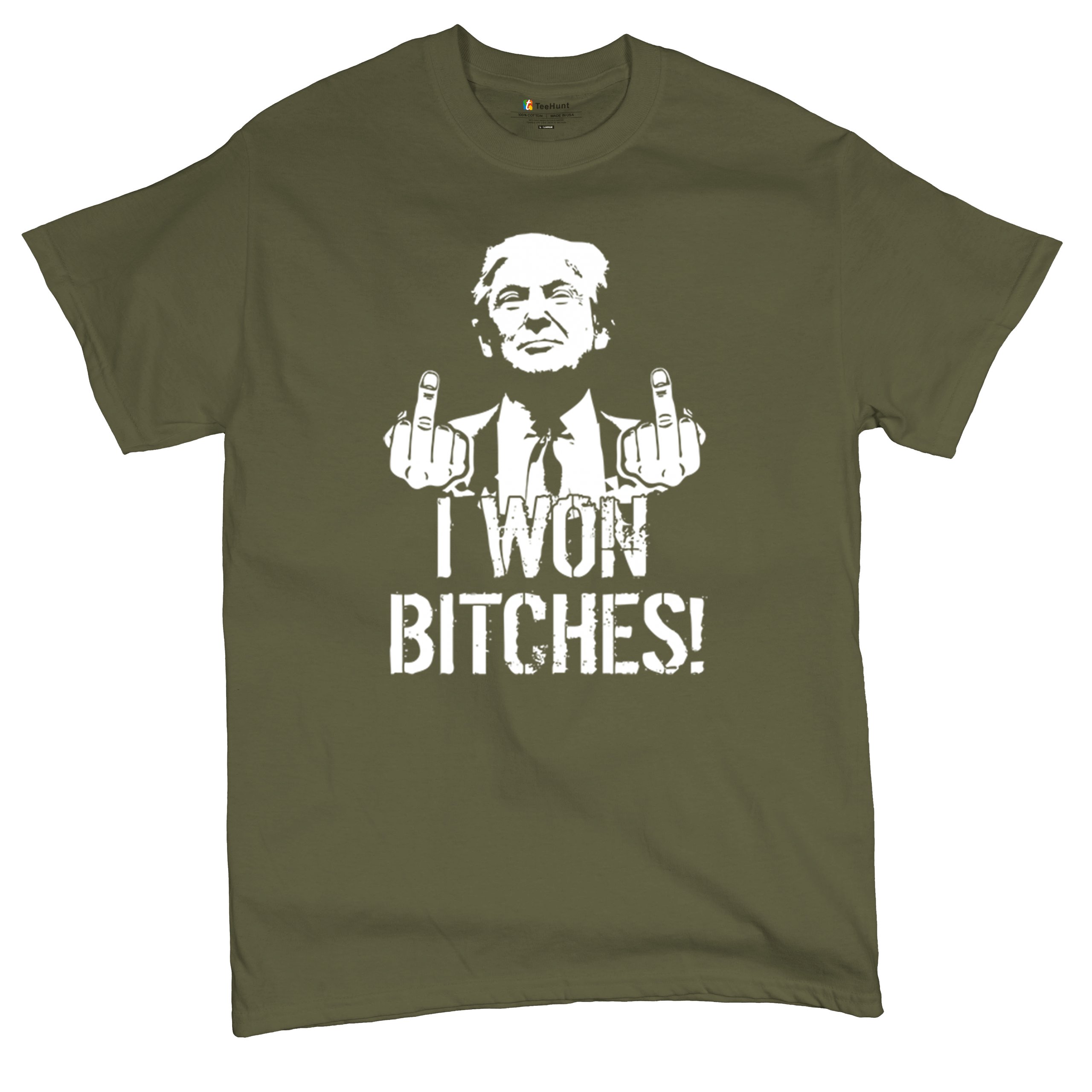 I Won - 47th President Donald Trump 2024 T-shirt Funny MAGA Fingers Men's Tee - Picture 62 of 71