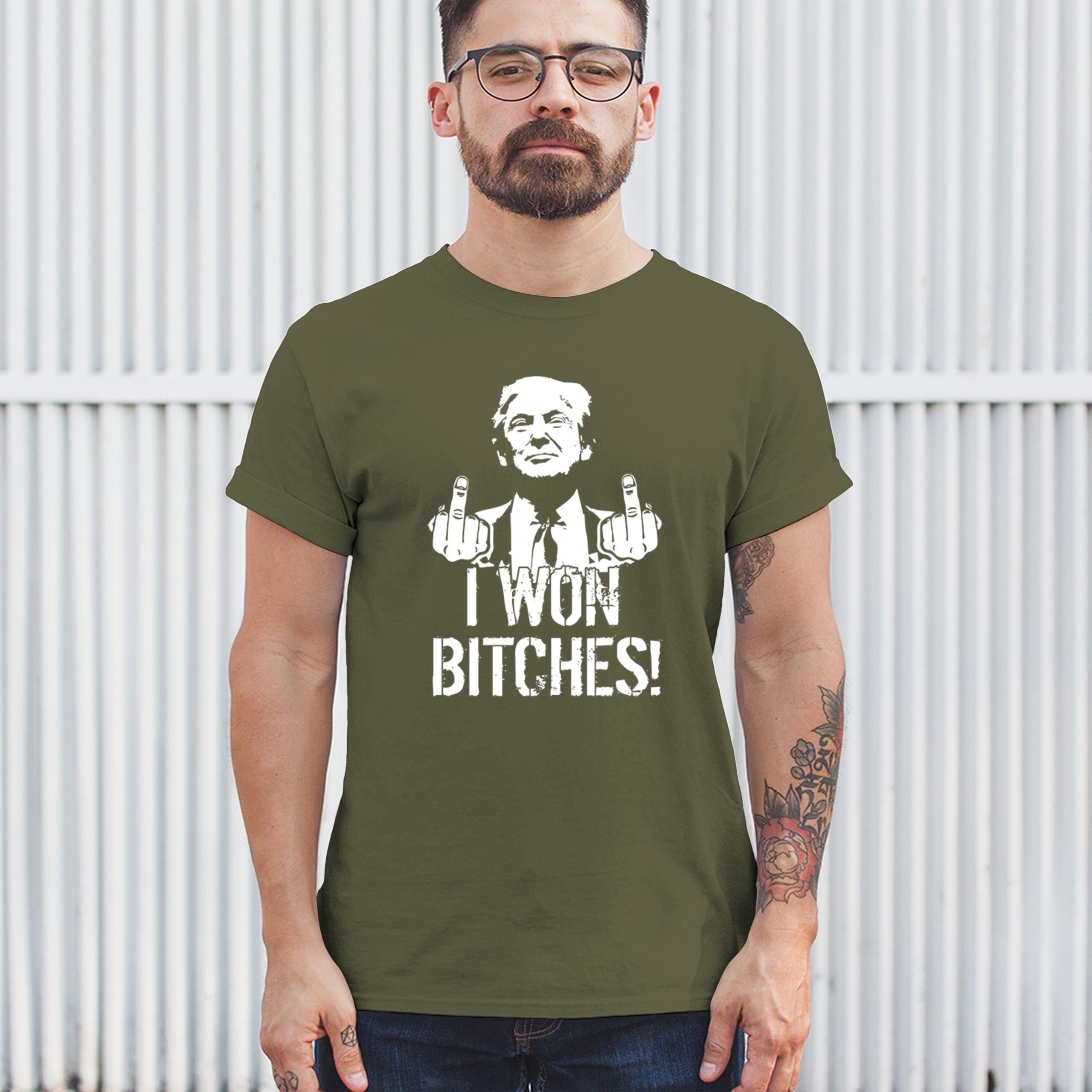 I Won - 47th President Donald Trump 2024 T-shirt Funny MAGA Fingers Men's Tee - Picture 61 of 71