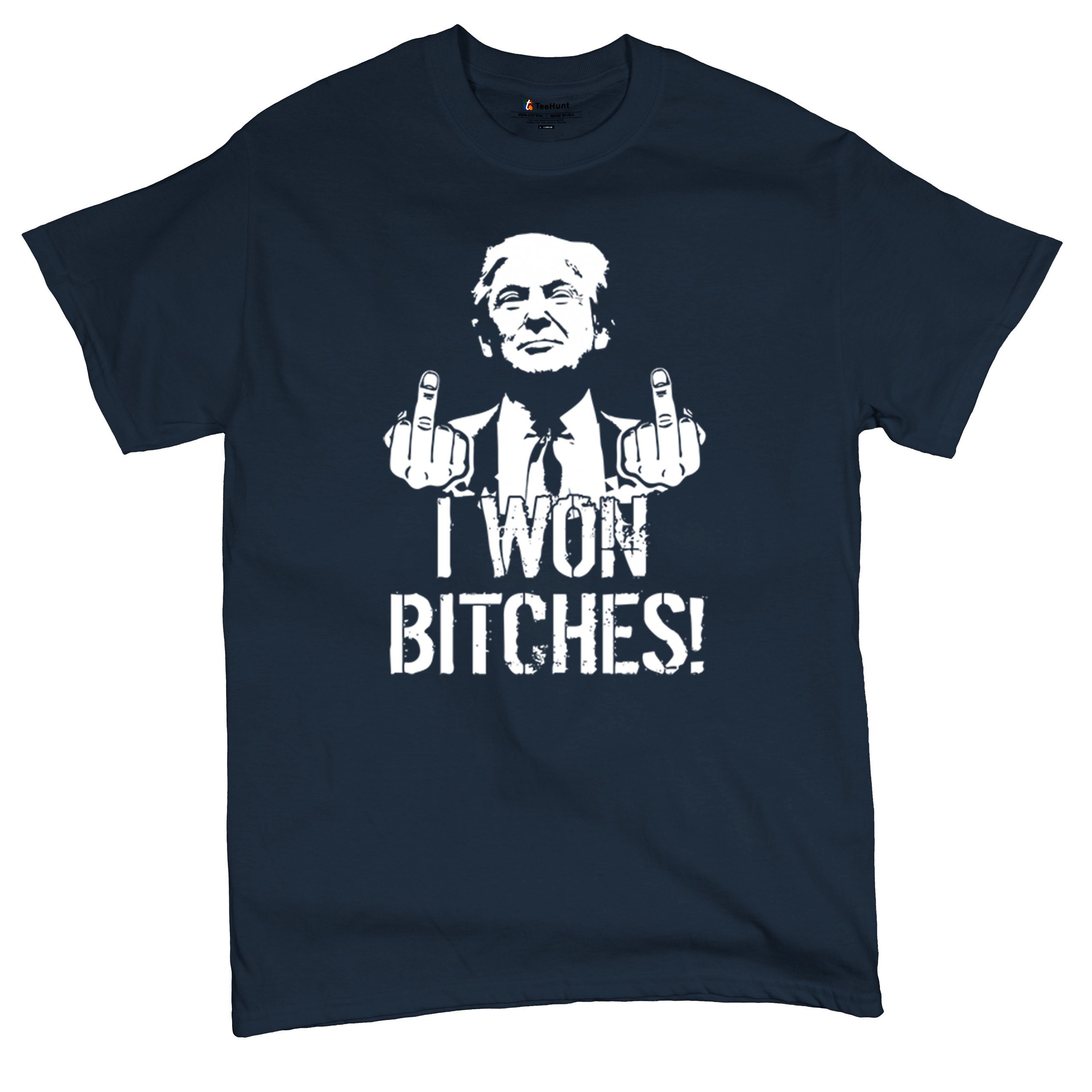 I Won - 47th President Donald Trump 2024 T-shirt Funny MAGA Fingers Men's Tee - Picture 34 of 71