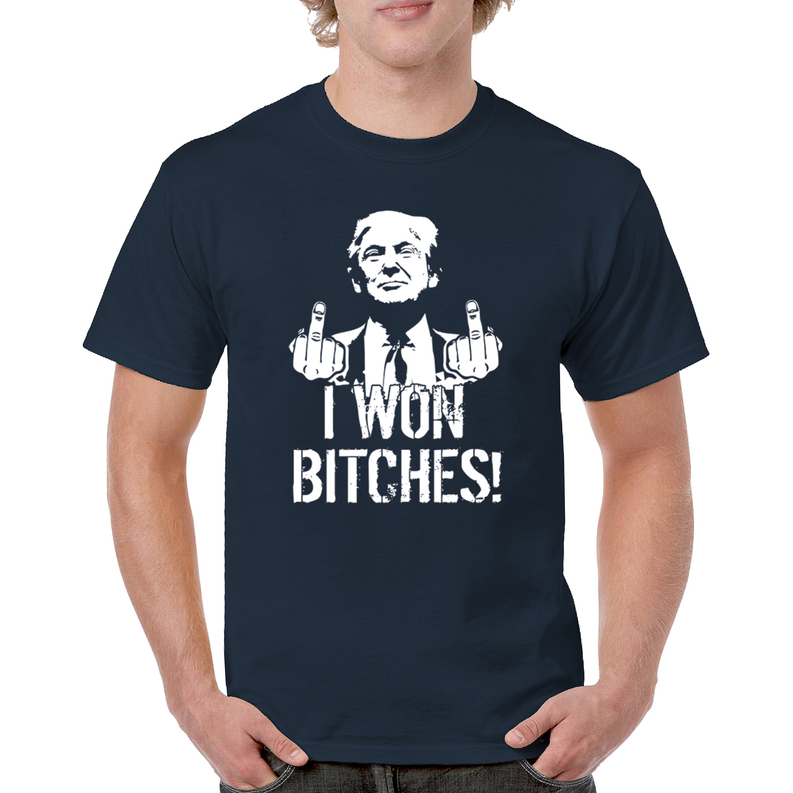 I Won - 47th President Donald Trump 2024 T-shirt Funny MAGA Fingers Men's Tee - Picture 30 of 71