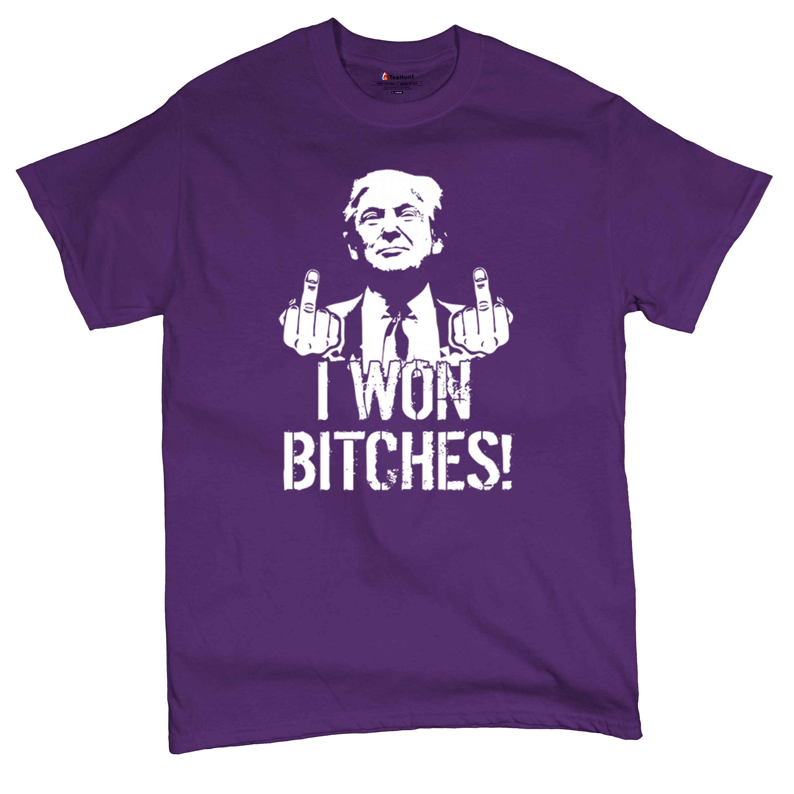 I Won - 47th President Donald Trump 2024 T-shirt Funny MAGA Fingers Men's Tee - Picture 20 of 71