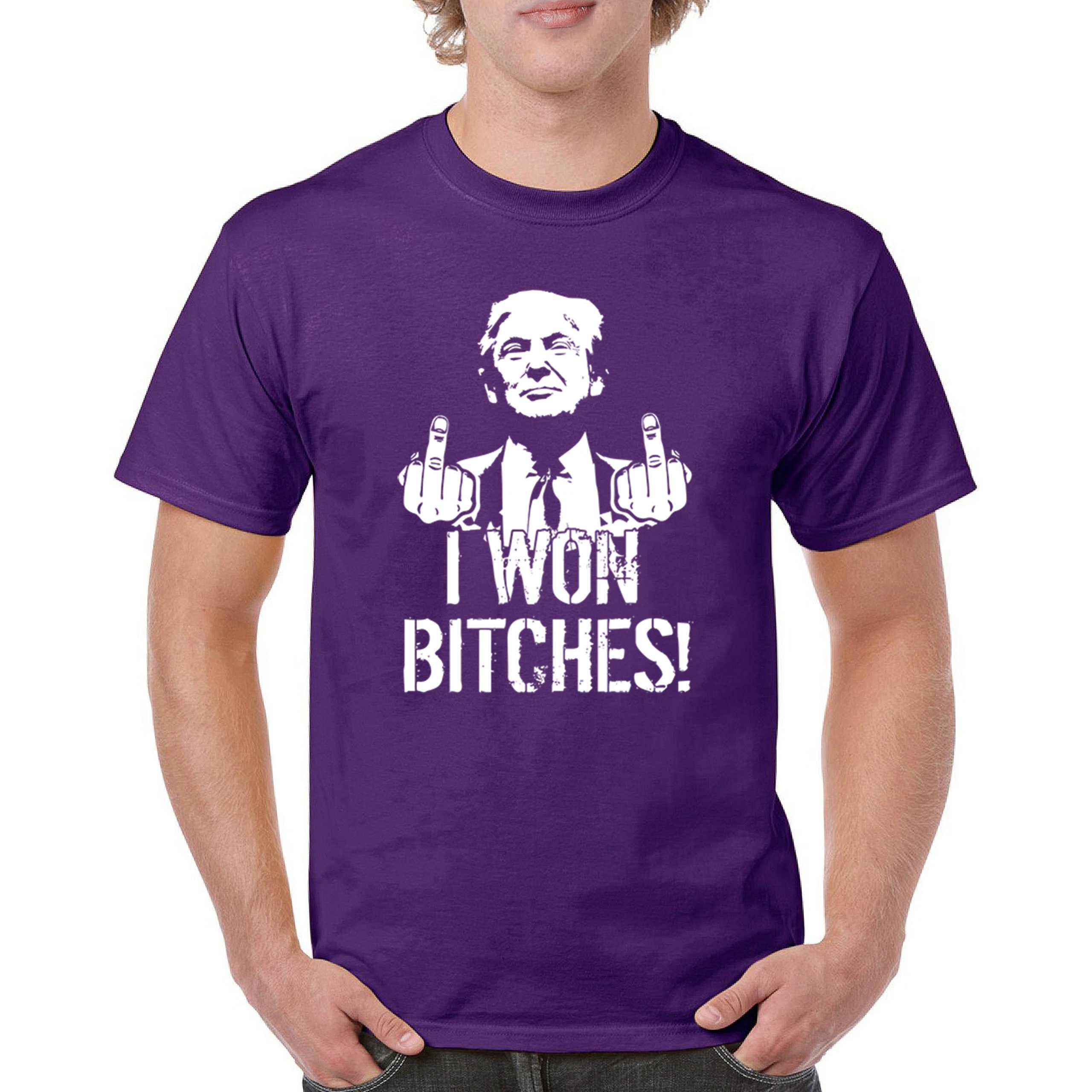 I Won - 47th President Donald Trump 2024 T-shirt Funny MAGA Fingers Men's Tee - Picture 16 of 71
